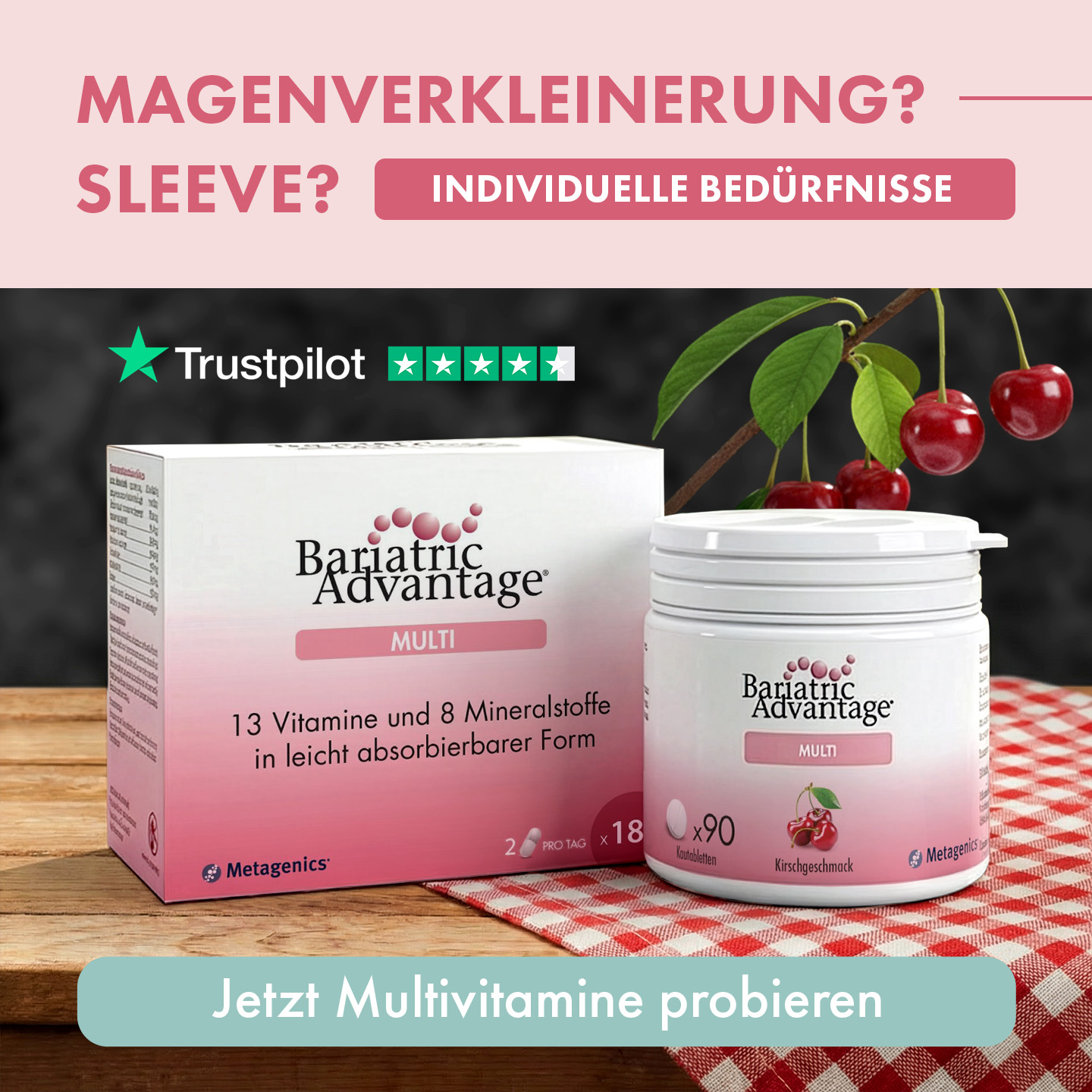 Bariatric Advantage Deutschland Facebook ad: Unser bestes Multivitamin-Produkt für Dich und Dein neues…