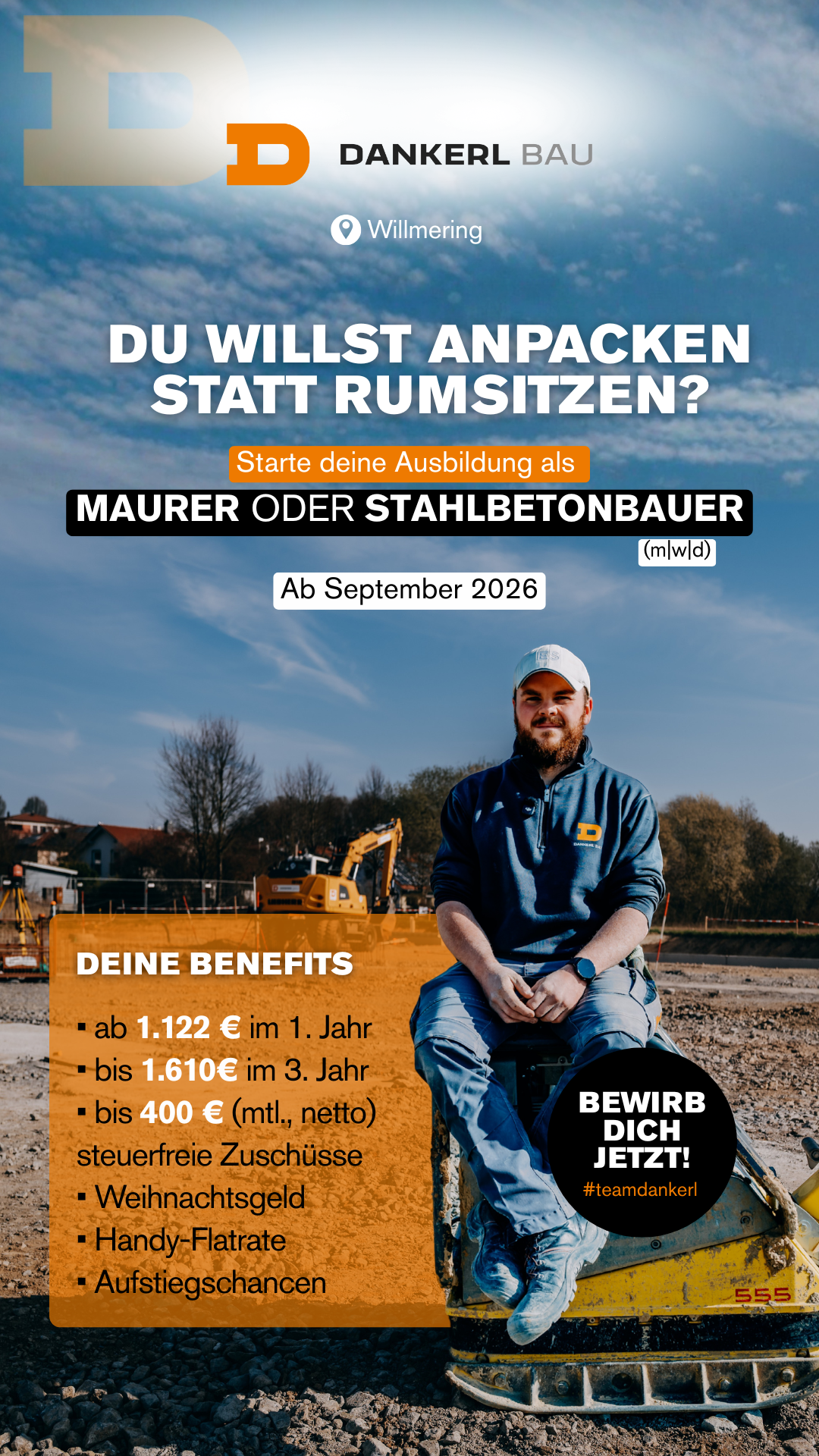 Michael Dankerl Bau GmbH Facebook ad from May 8, 2026