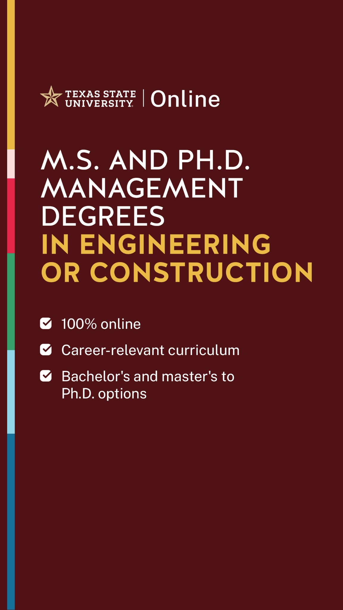 Texas State University Facebook ad