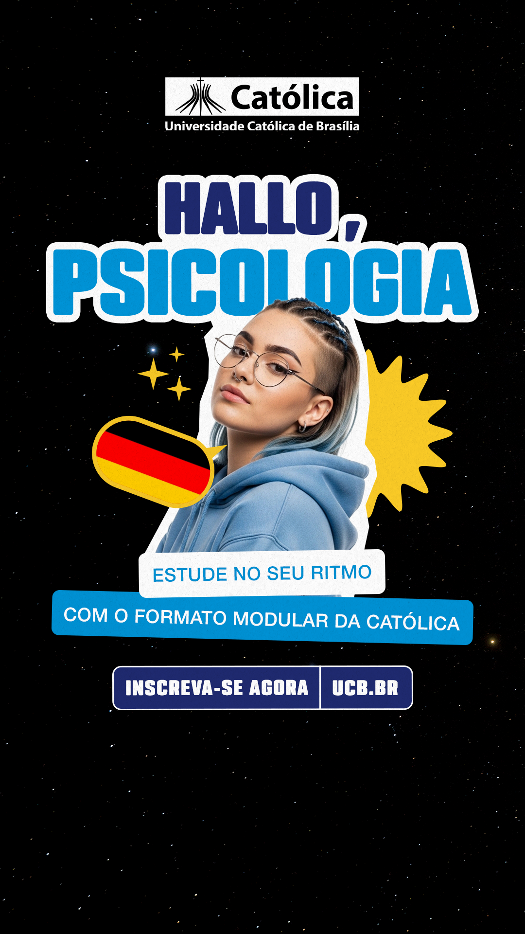 Universidade Católica de Brasília Facebook ad from Nov 17, 2025