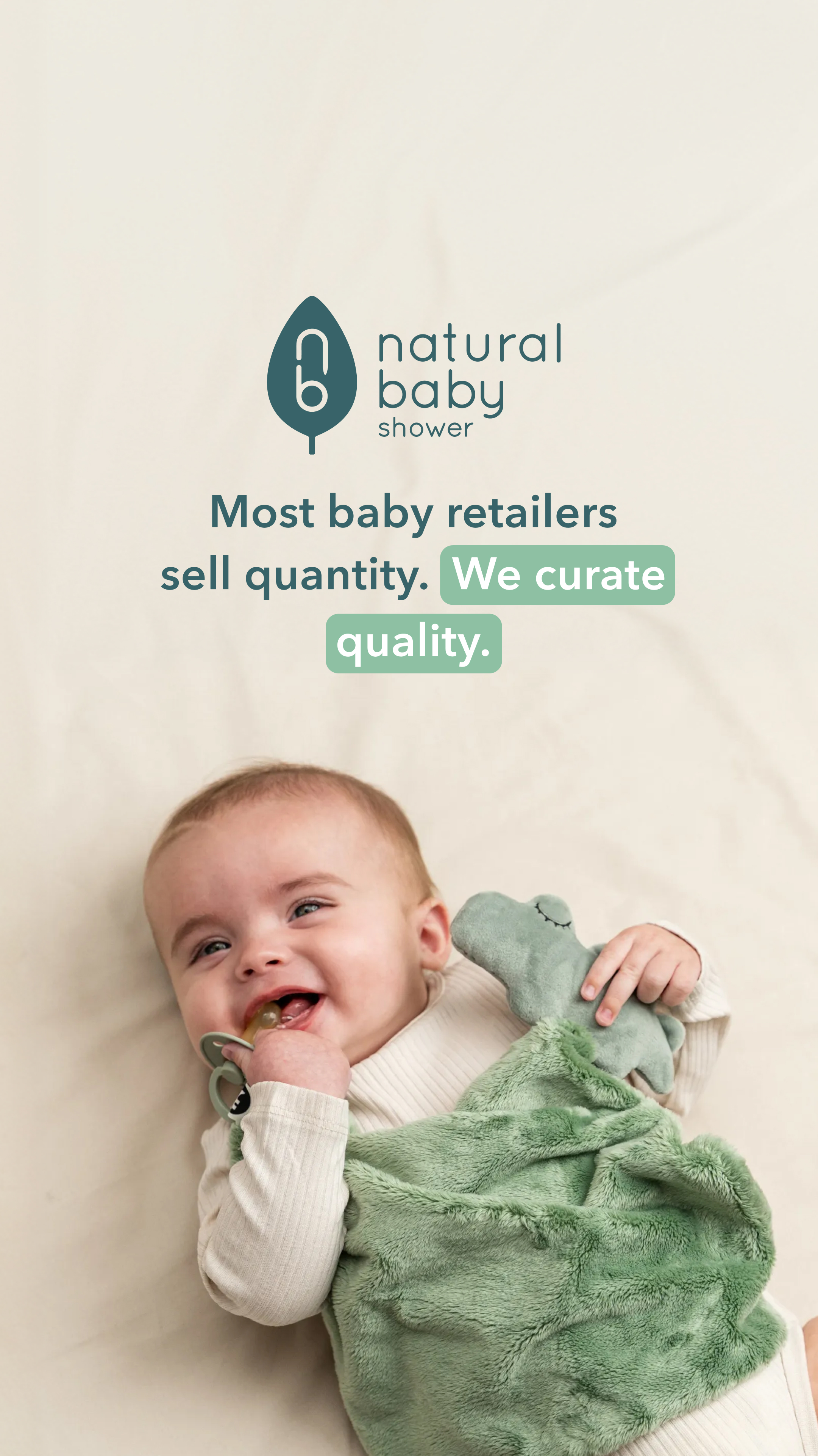 Natural Baby Shower Facebook ad
