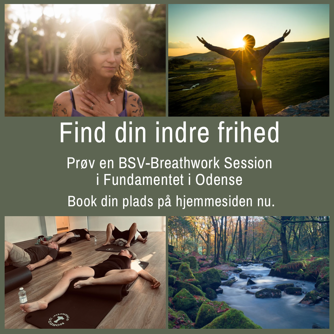 Ikigai Krop og Åndedrætsskolen Facebook ad: Aftenhold BSV | Genfind balancen gennem åndedrættet.