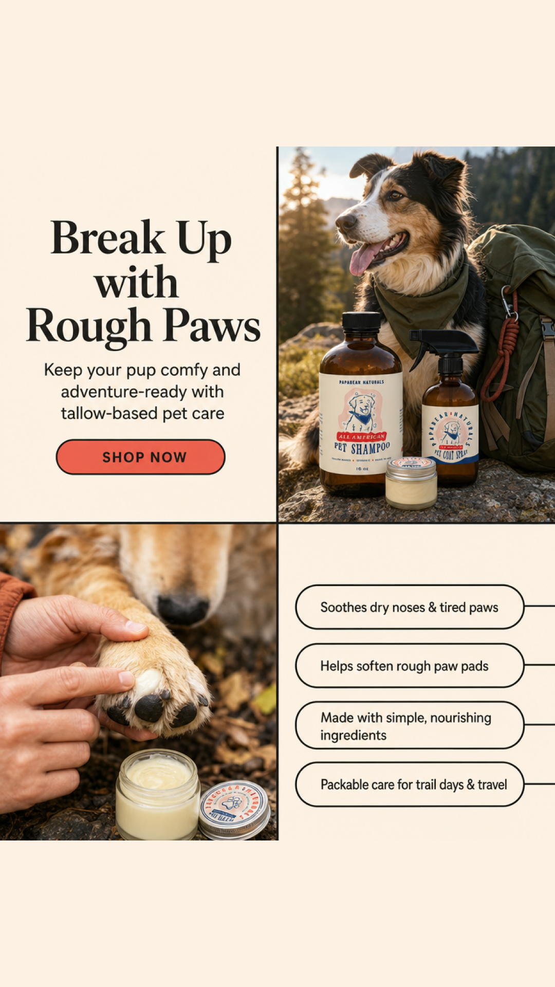 Papabear Naturals Facebook ad