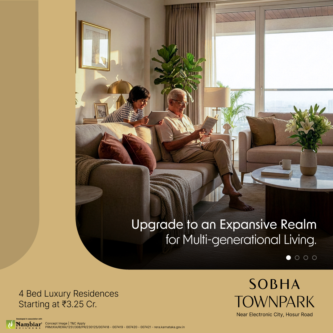 SOBHA Townpark Facebook ad: Book your 4-bed luxury residence at SOBHA Hamptons…