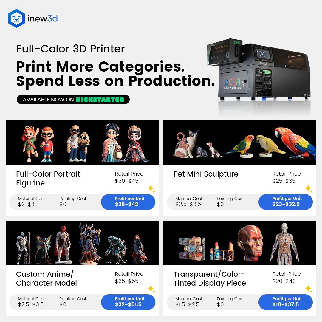 Inew3d Facebook ad: Now live on Kickstarter. Pay over time with installment…