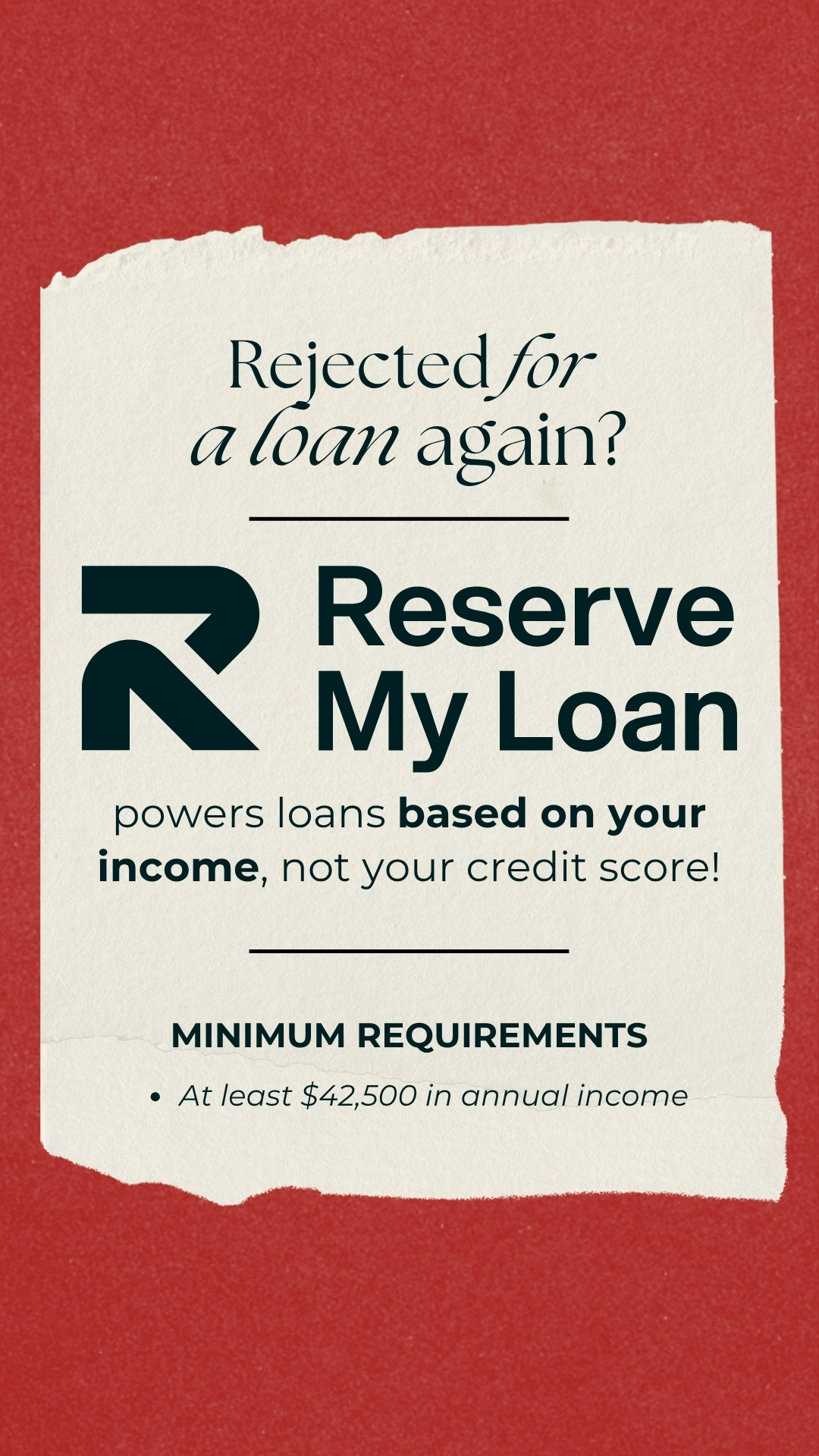Reserve My Loan Facebook ad: Get Loan Offers In As Little As 60 Seconds!