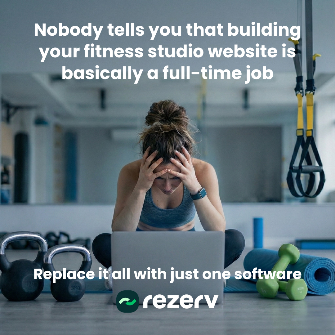 Rezerv Facebook ad: All-in-One Software for New Fitness Studio Owners