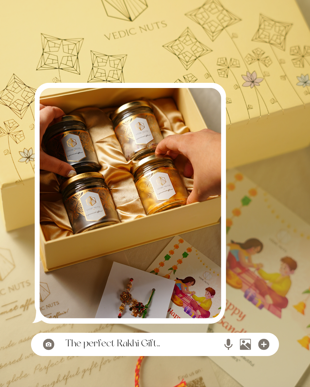 Vedic Nuts Facebook ad: Smart Siblings Order First!