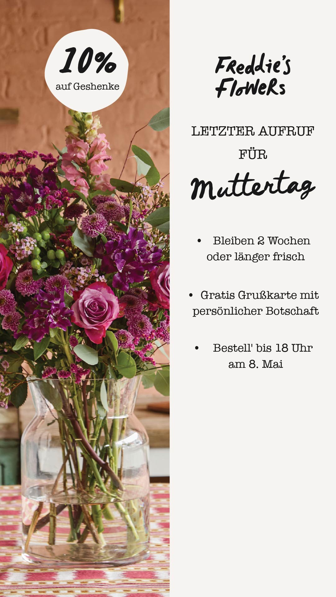 Freddie's Flowers Facebook ad