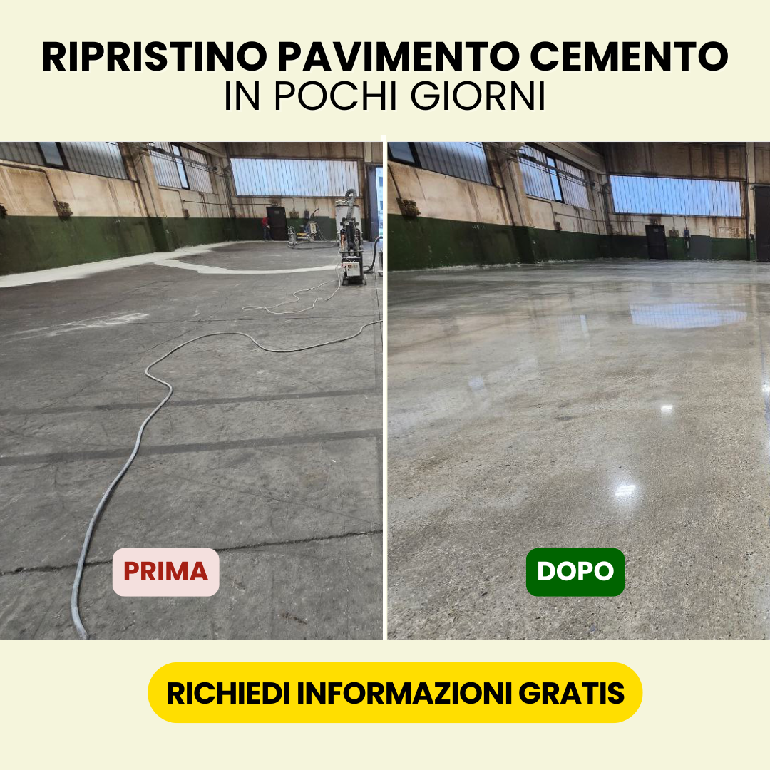 Alfapav sas Lucidatura Pavimenti Industriali in Cemento Facebook ad: Ripristina e fai brillare il pavimento in cemento