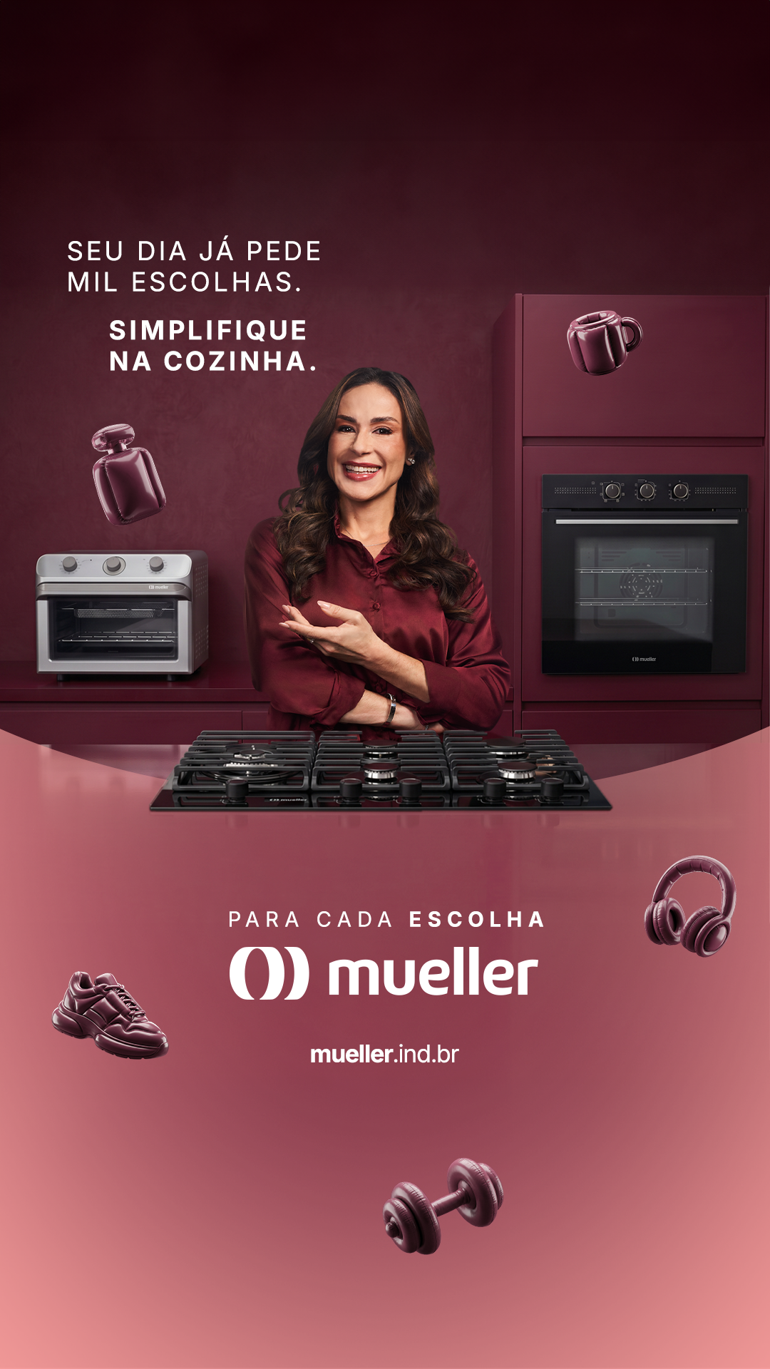 Mueller Eletrodomésticos Facebook ad: Todos os dias, fazemos centenas de escolhas.