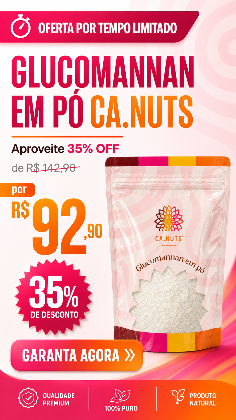Ca.Nuts Facebook ad: 35% OFF por tempo limitado