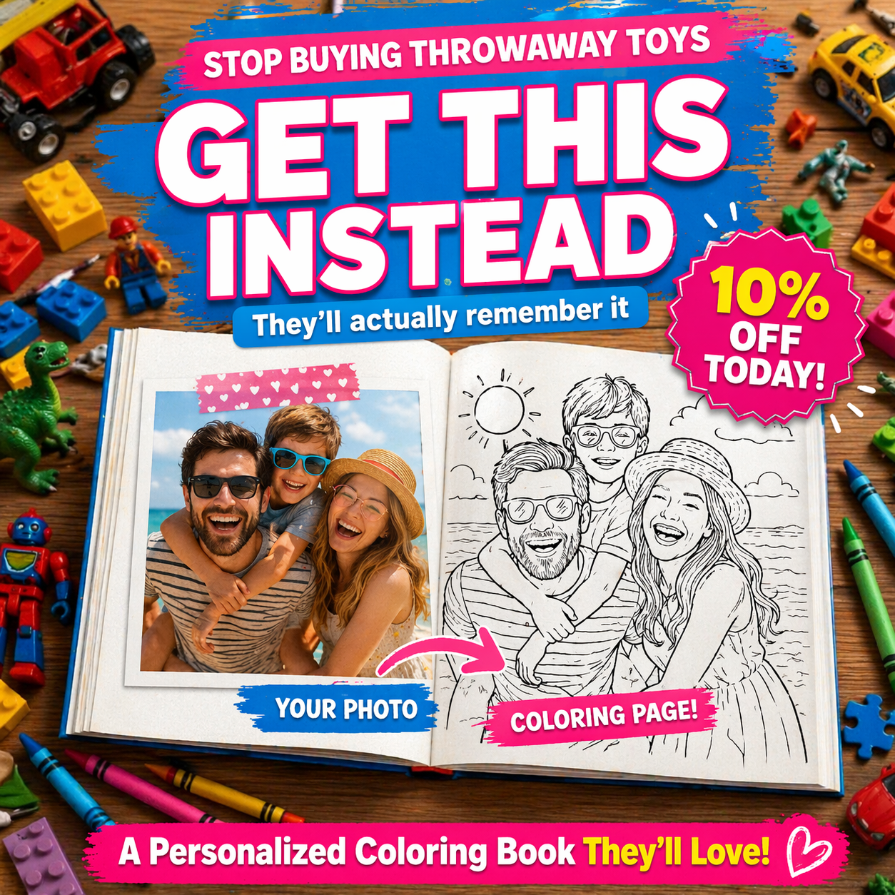 My Colorful World - Customized Coloring Books From Photos Facebook ad