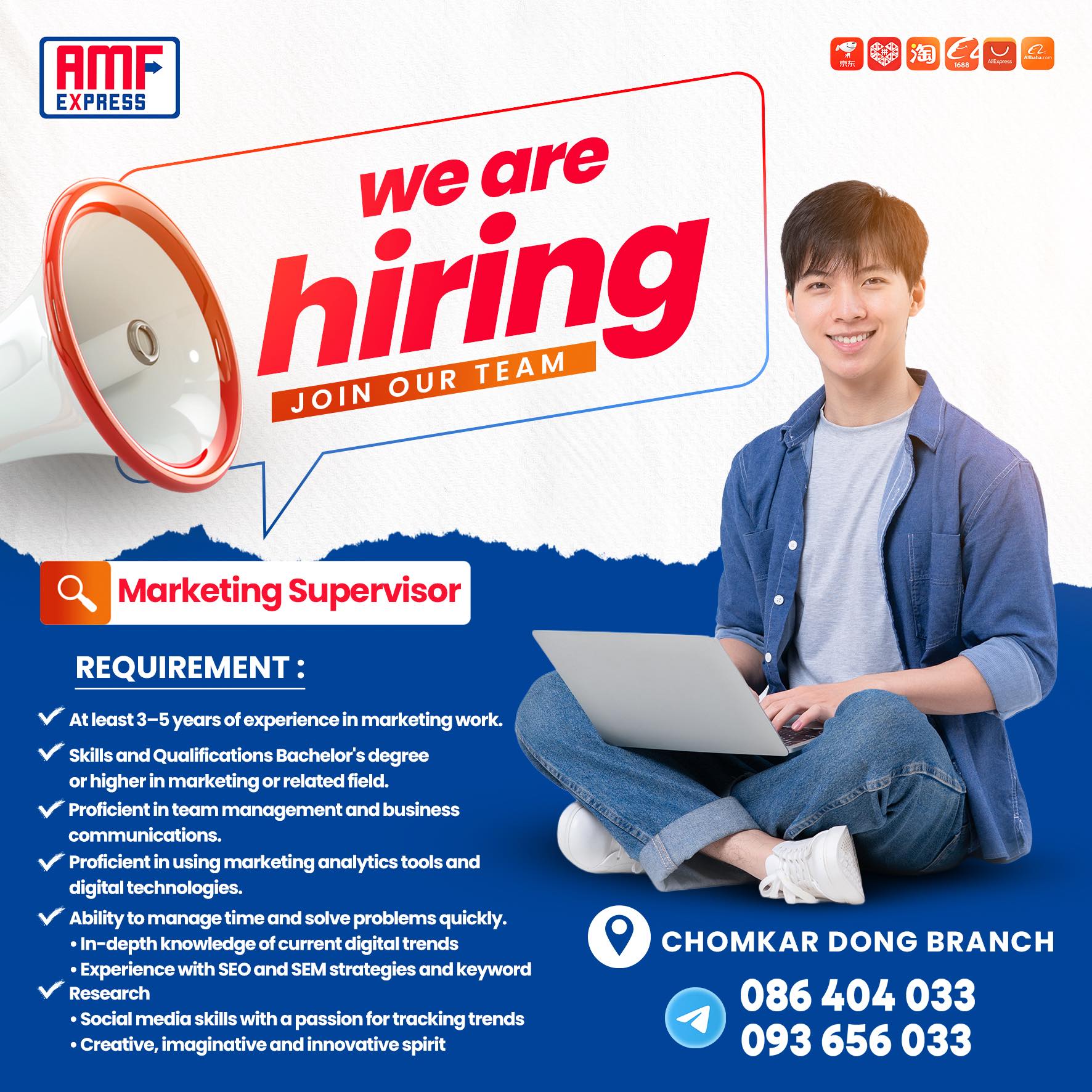 AMF Express - Jobs Facebook ad: ឱកាសការងារជាមួយ AMF Express co.,Ltd