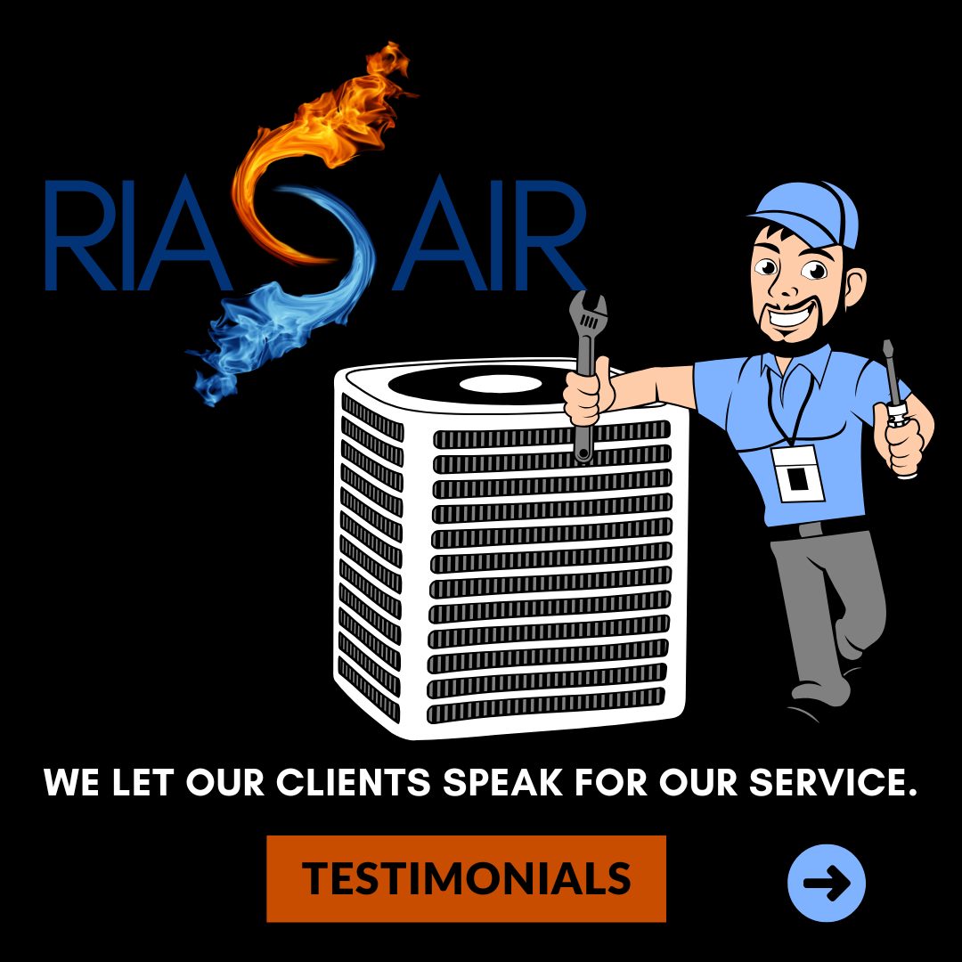 Rias Air HVAC Inc. Facebook ad: We're not graphic designers or clever marketing gurus…