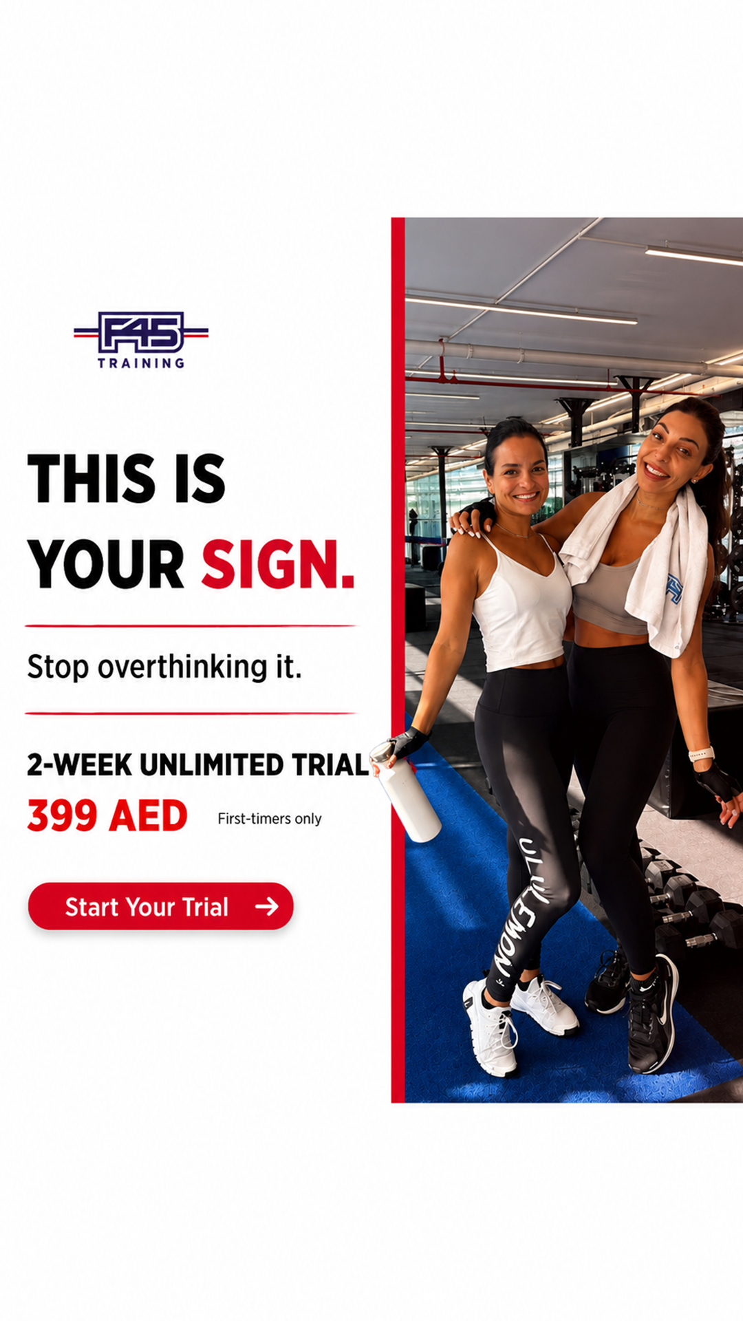 F45 Training Palm Jumeirah Facebook ad