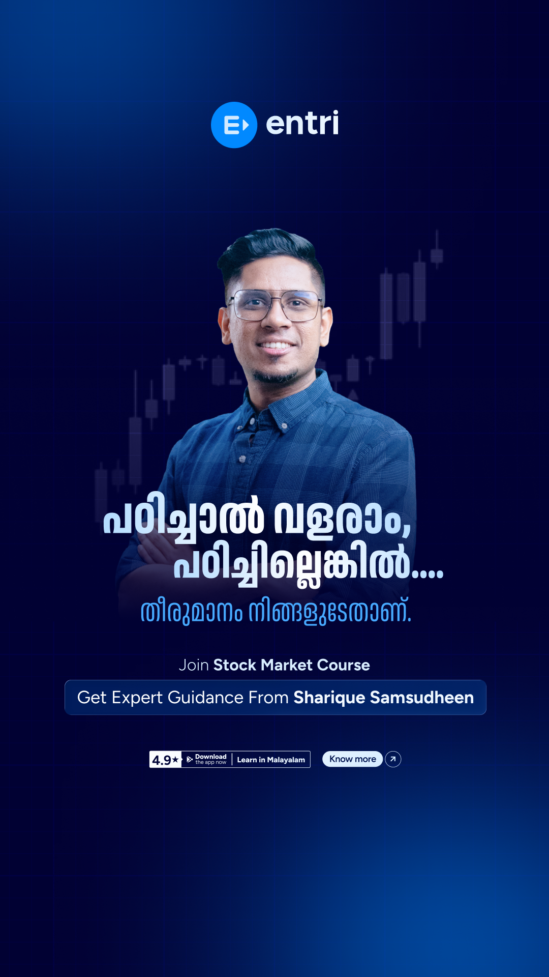 Entri Finacademy മലയാളം Facebook ad: Stock Market Course, Expert Guidance from Sharique