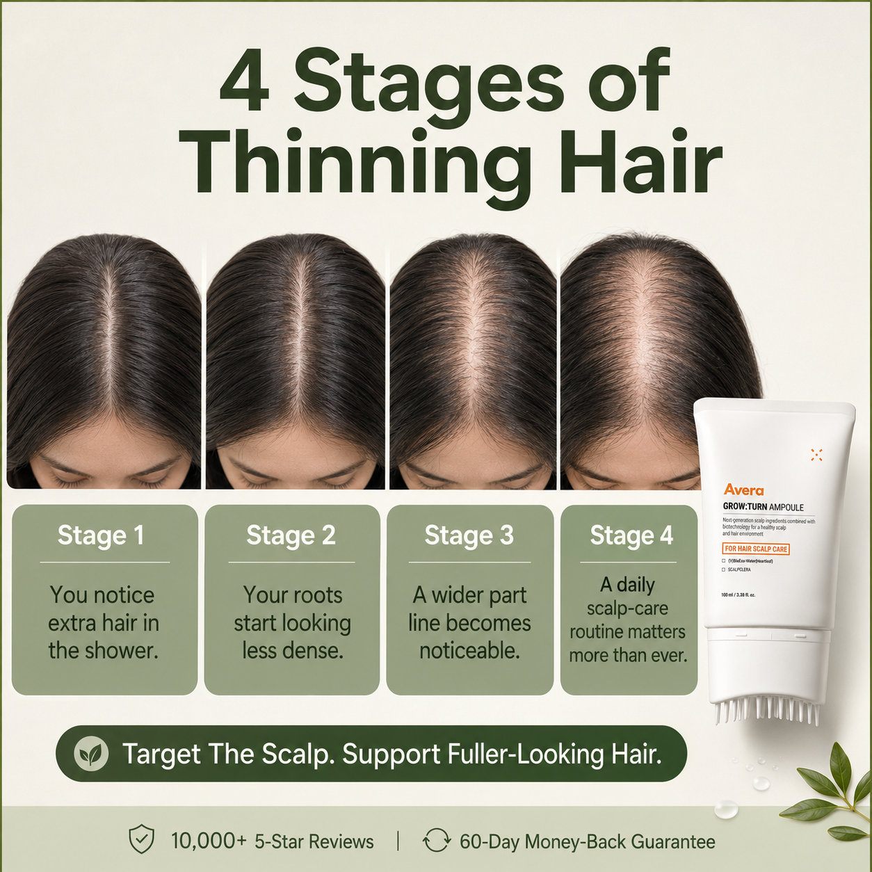 Avera Facebook ad: Korea's #1 Hair Growth Serum