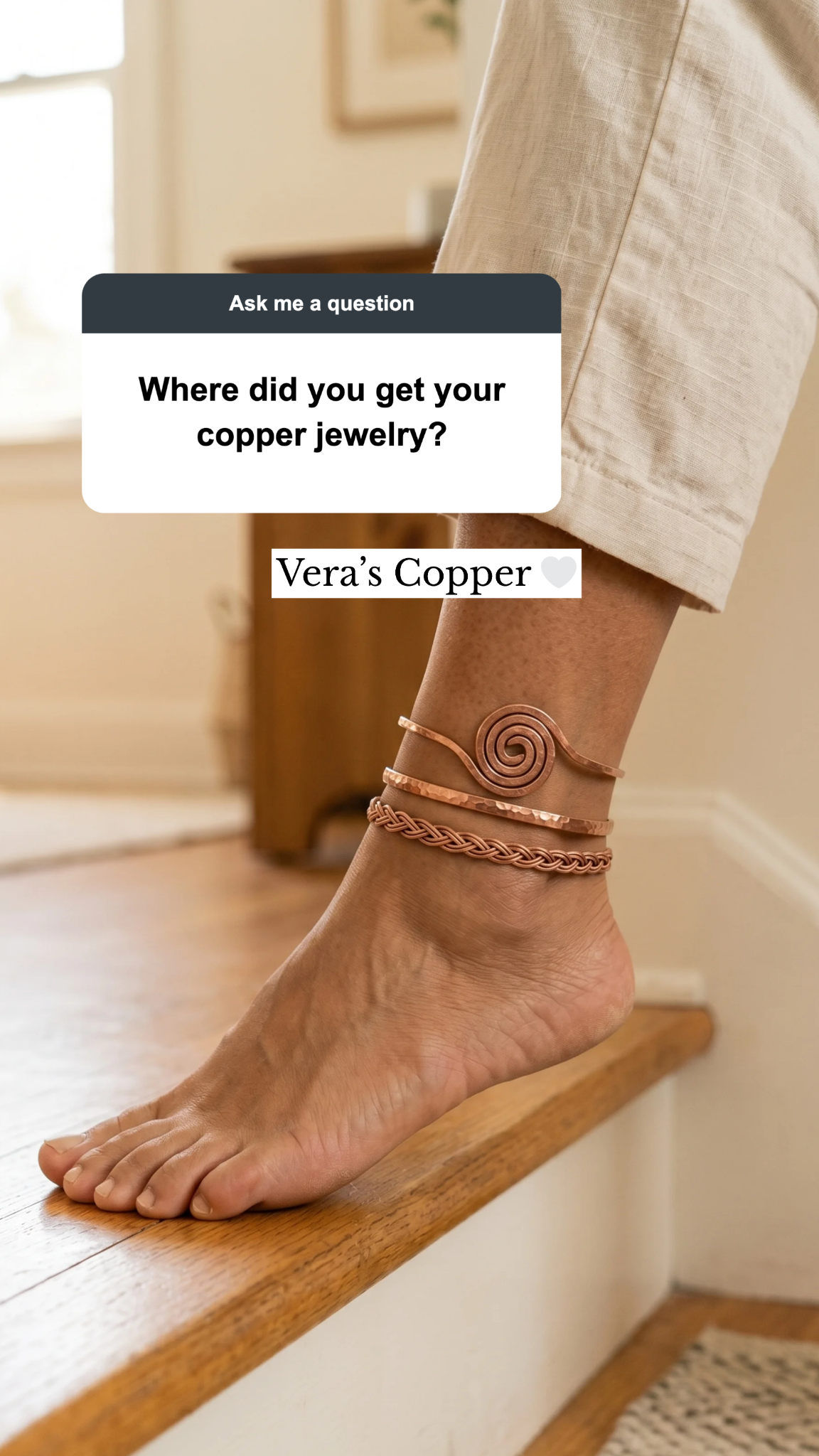 Vera’s Copper Jewelry Facebook ad