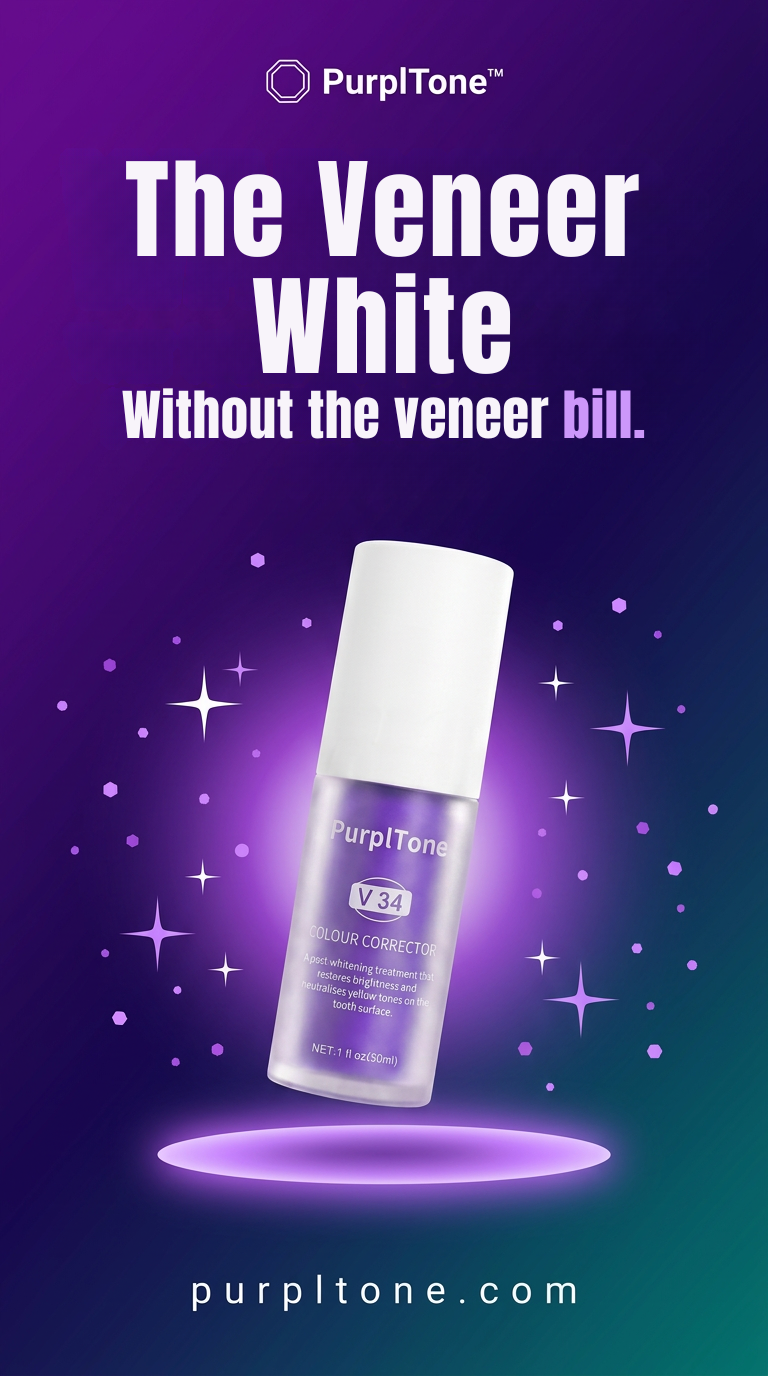 PurplTone Facebook ad: The smile people assume cost you thousands.