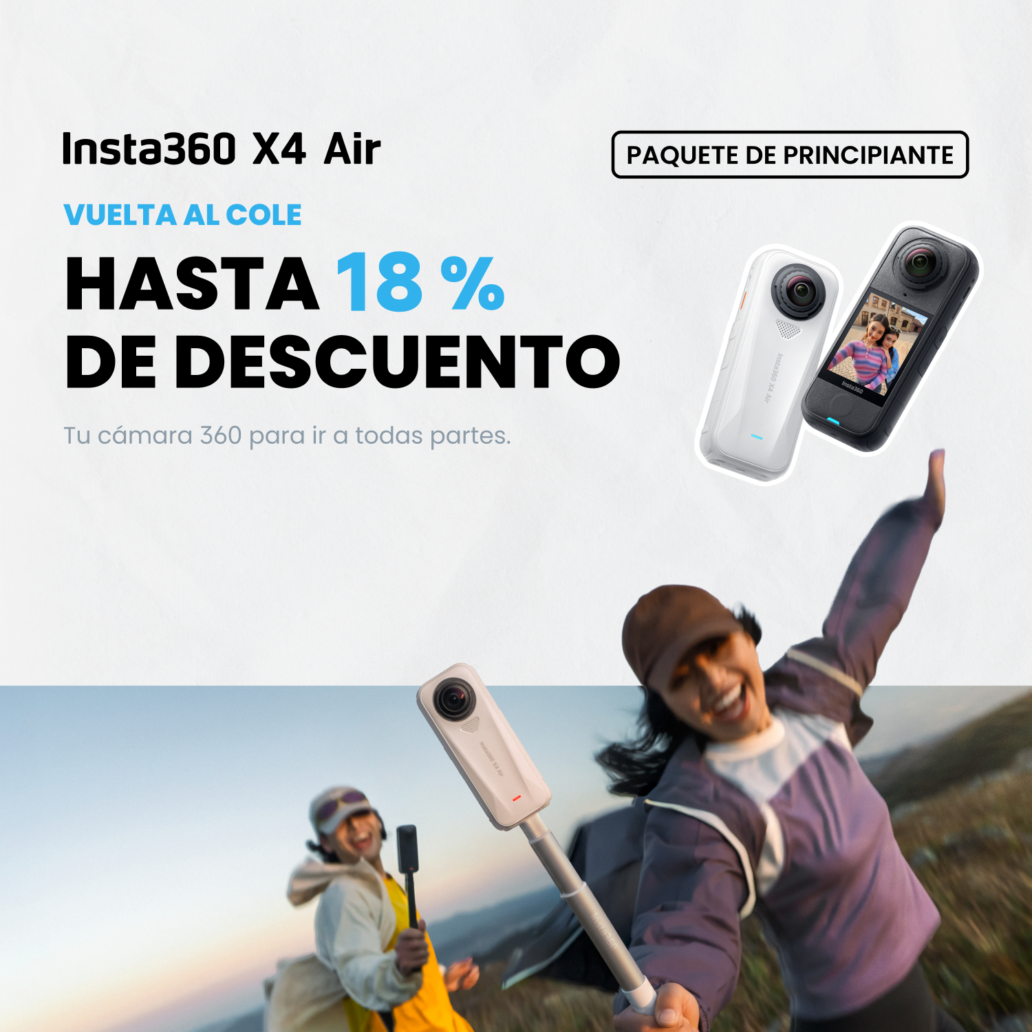 Insta360 Facebook ad: Insta360: DÍAS VUELTA AL COLE