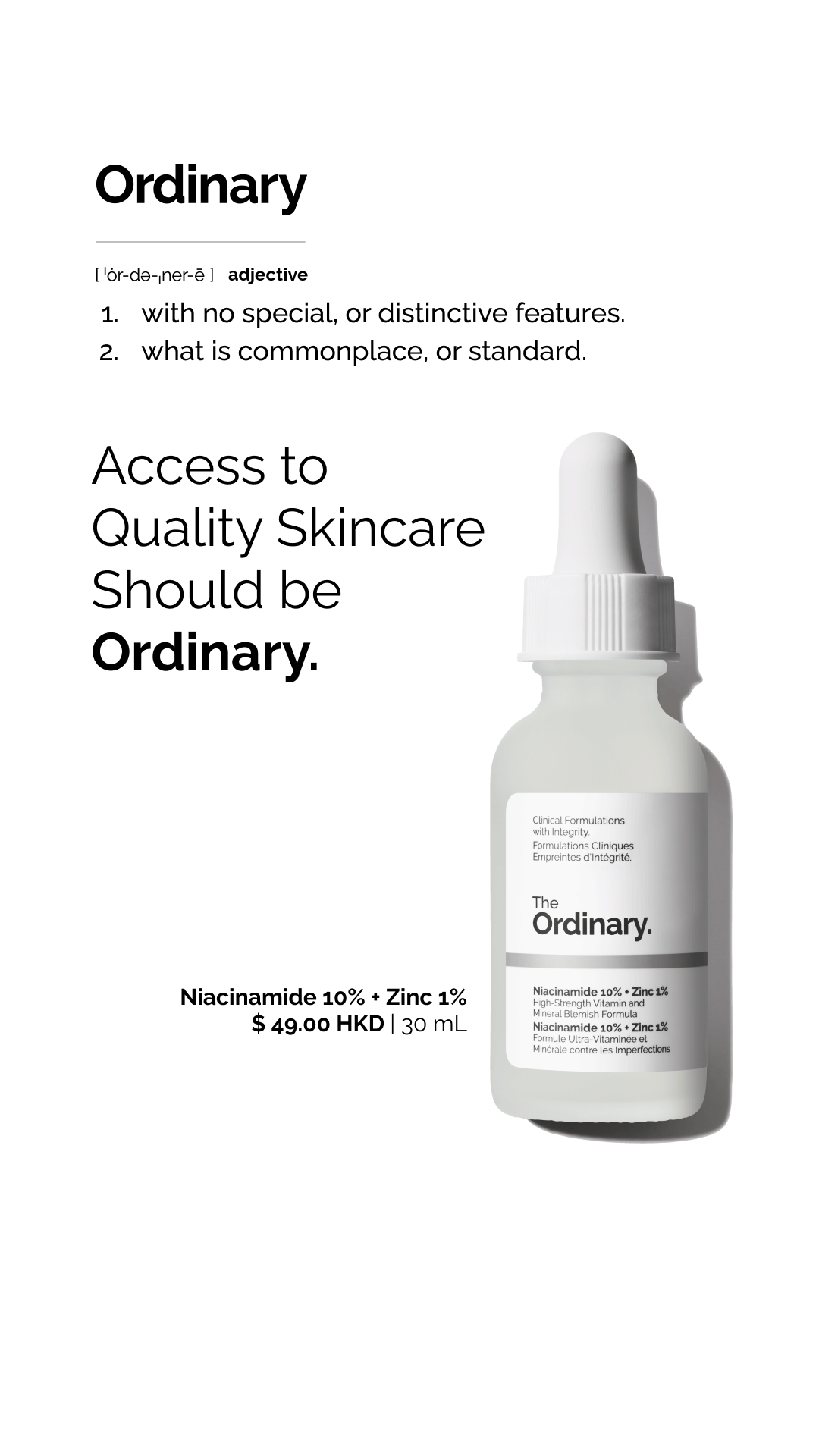 The Ordinary Facebook ad
