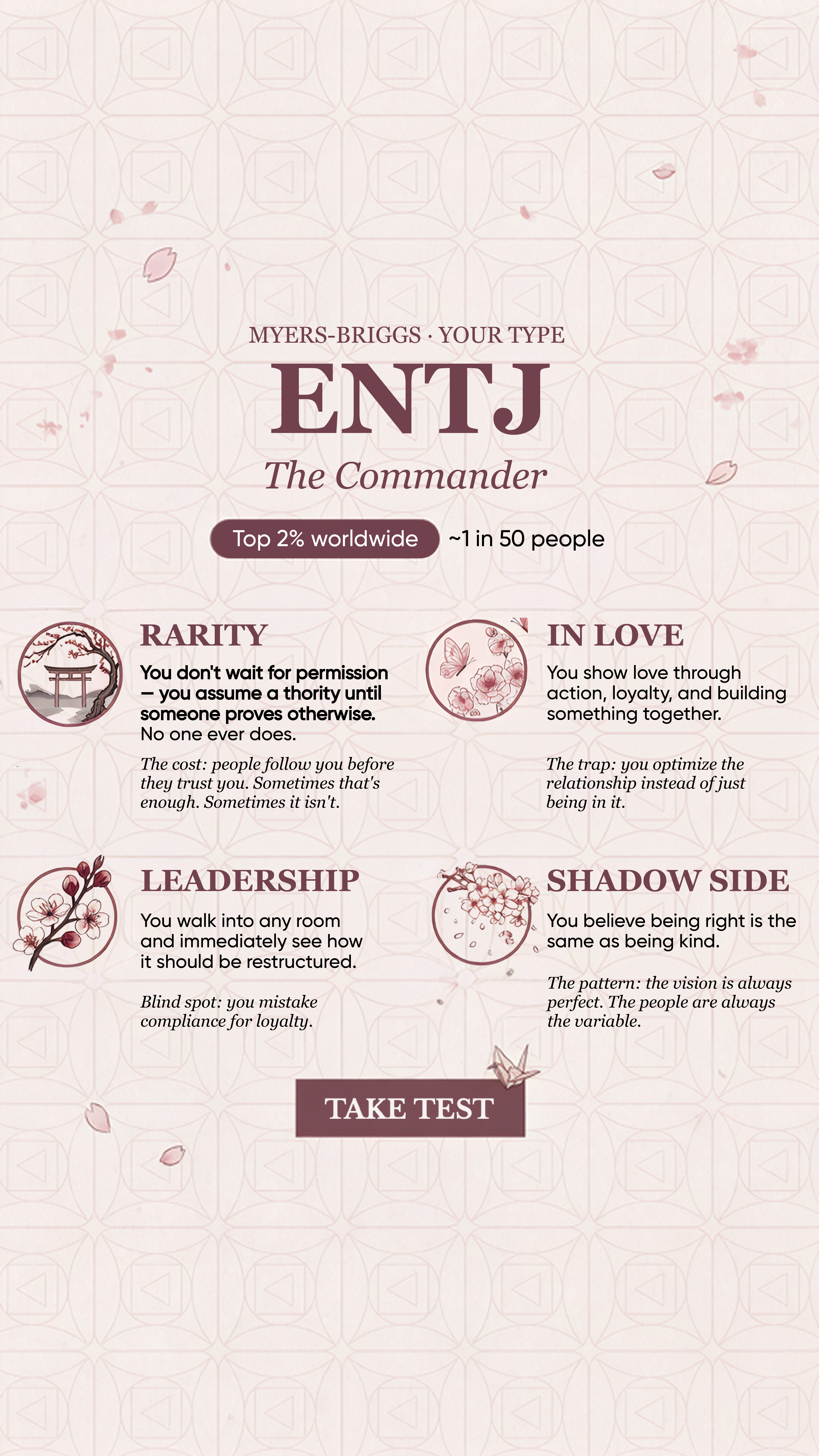 Personality Type Facebook ad