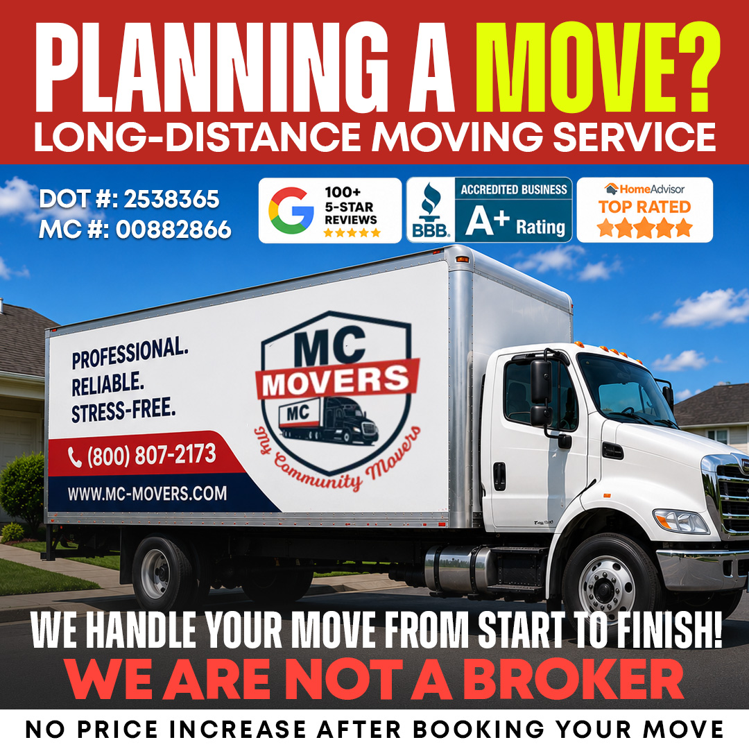 MC Movers Facebook ad: Click 'Get quote' To Get Started