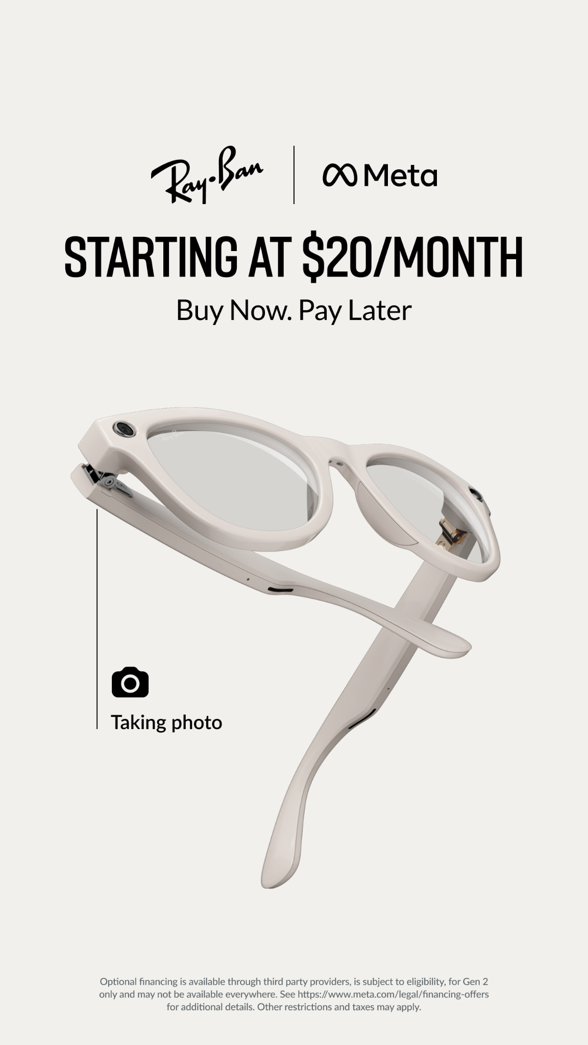 Ray-Ban Meta Facebook ad