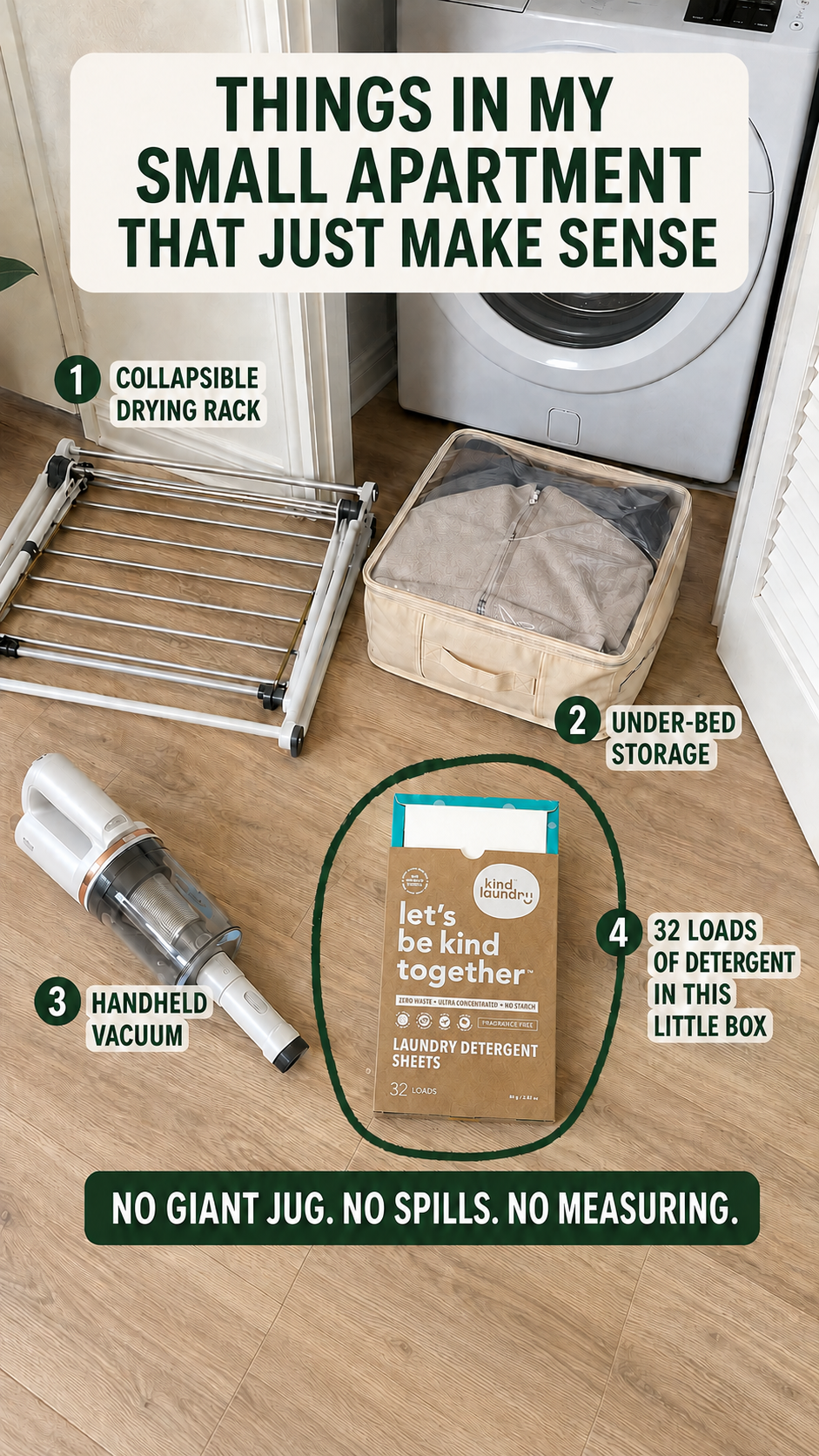 Kind Laundry Facebook ad: The Detergent That Finally Fits the Space You Have