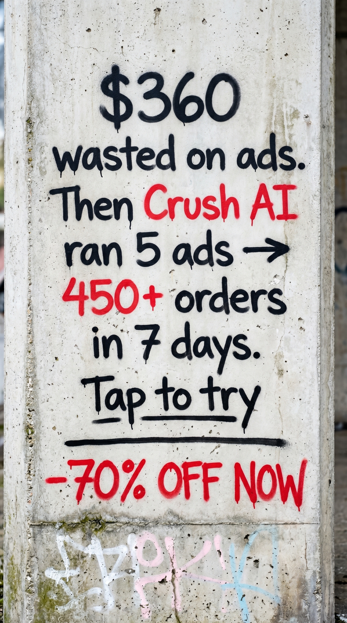 trycrush.ai Facebook ad