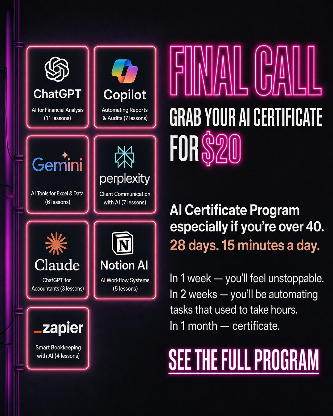 AI Weekly Facebook ad