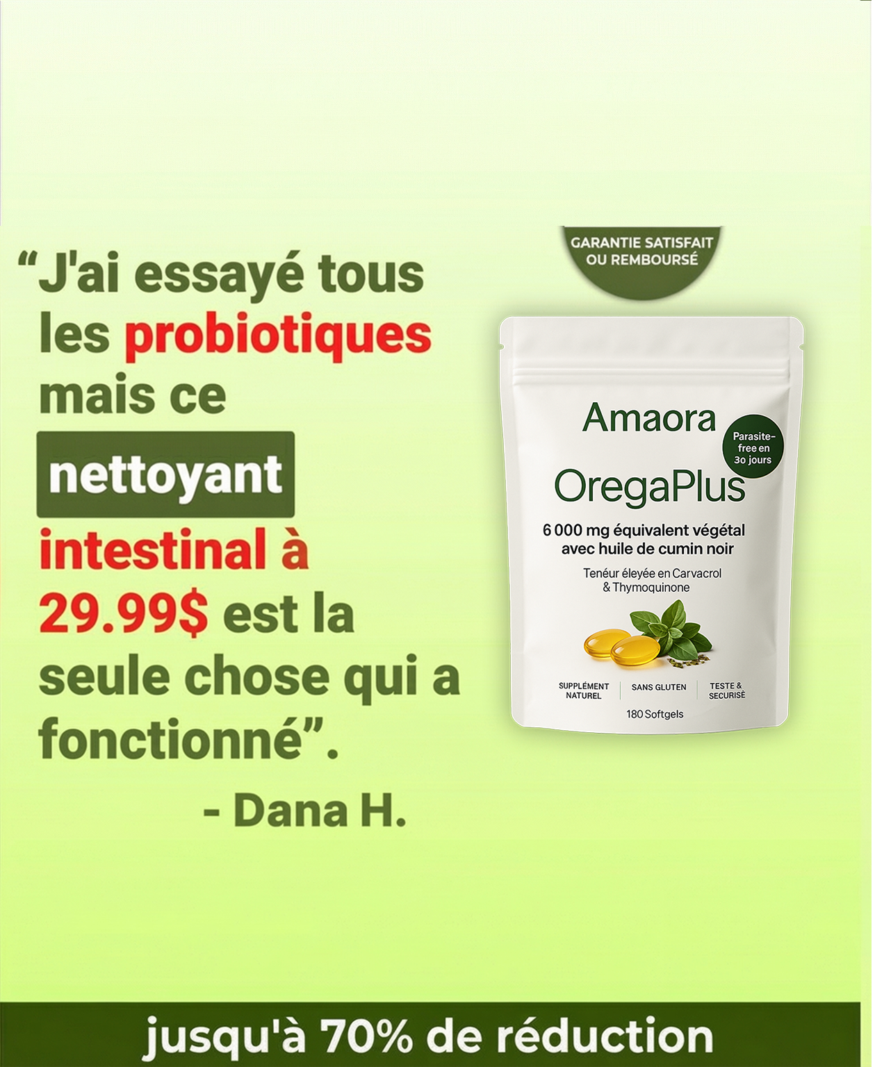 Amaora Facebook ad