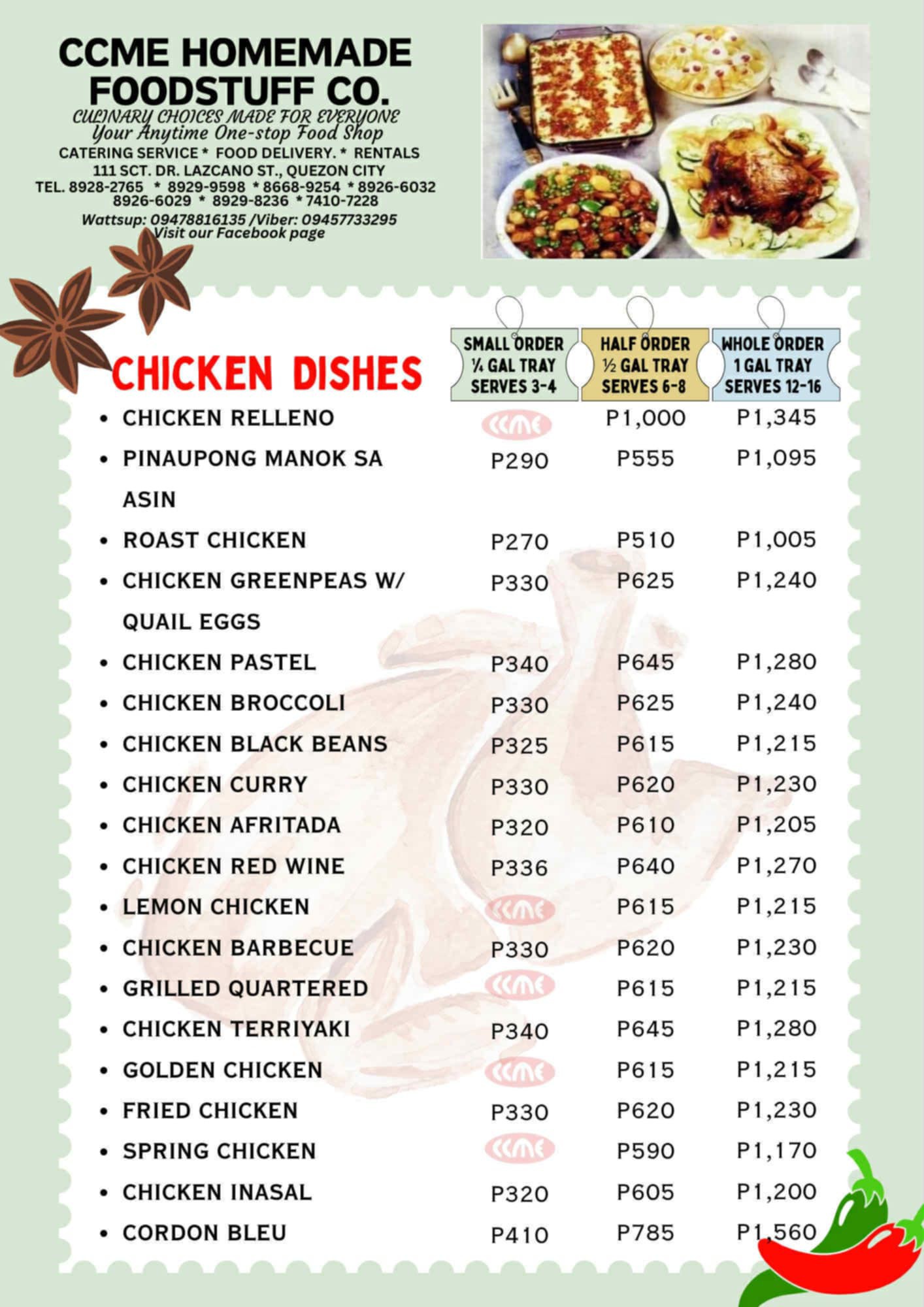 CCME Homemade Foodstuff Co. Facebook ad: Indulge your daily cravings and celebrate your special…