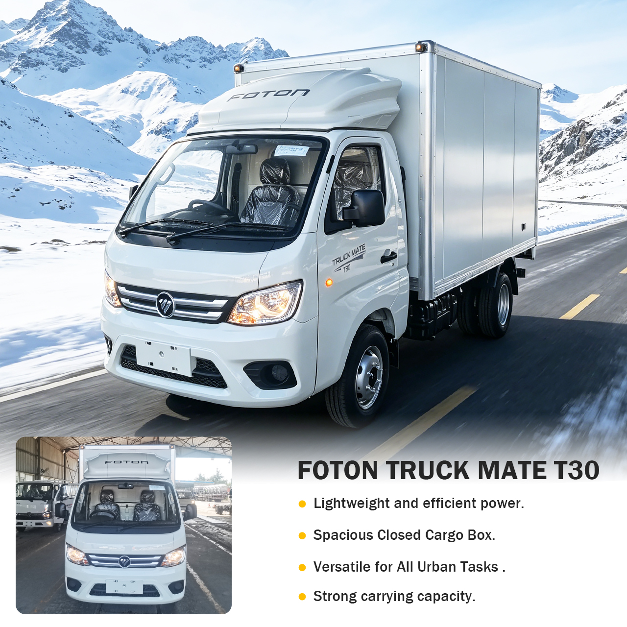 Shandong Chengda Auto Sales Co., Ltd. Facebook ad: Foton T30 box truck