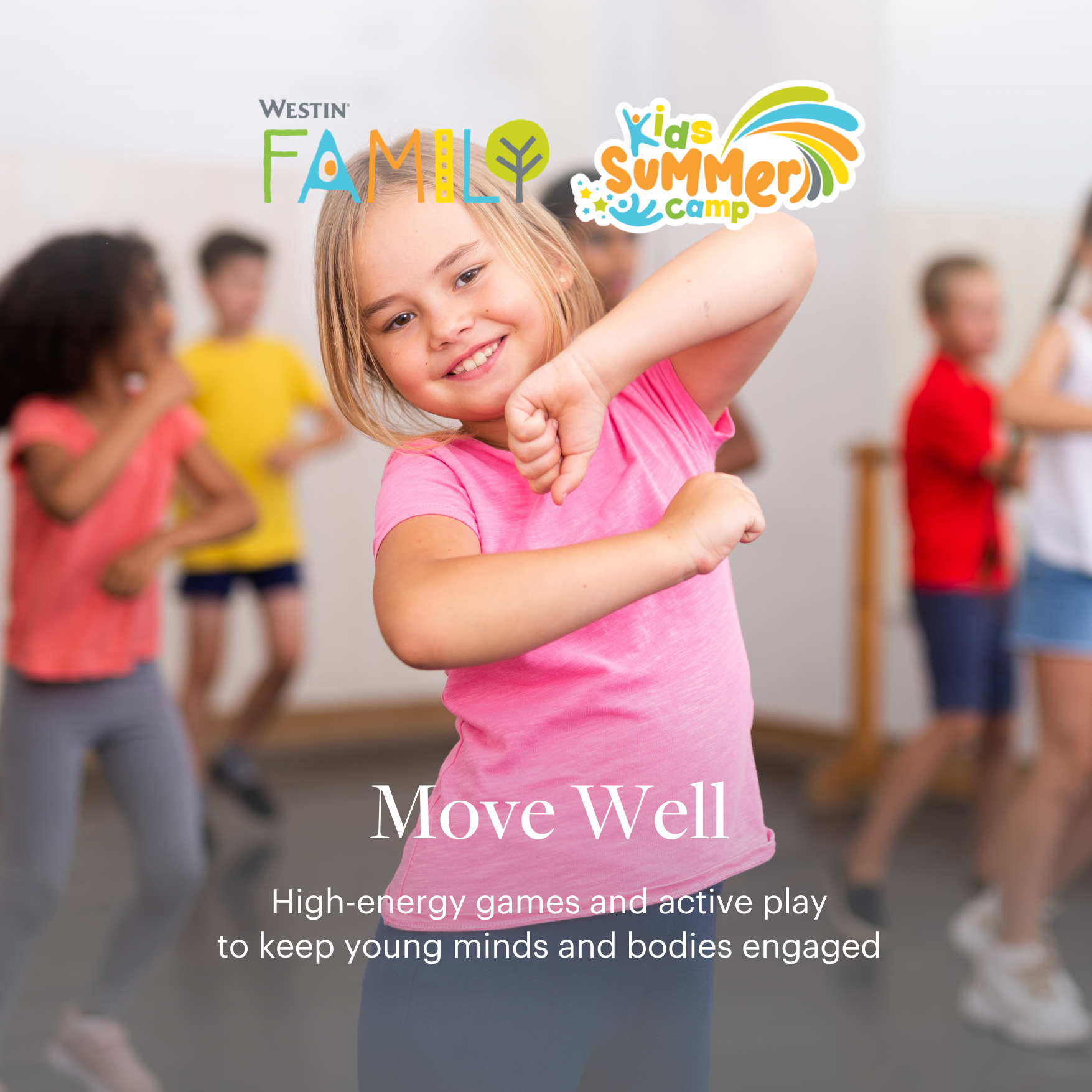 The Westin Doha Hotel & Spa Facebook ad: Our thoughtfully curated summer camp balances well-being…