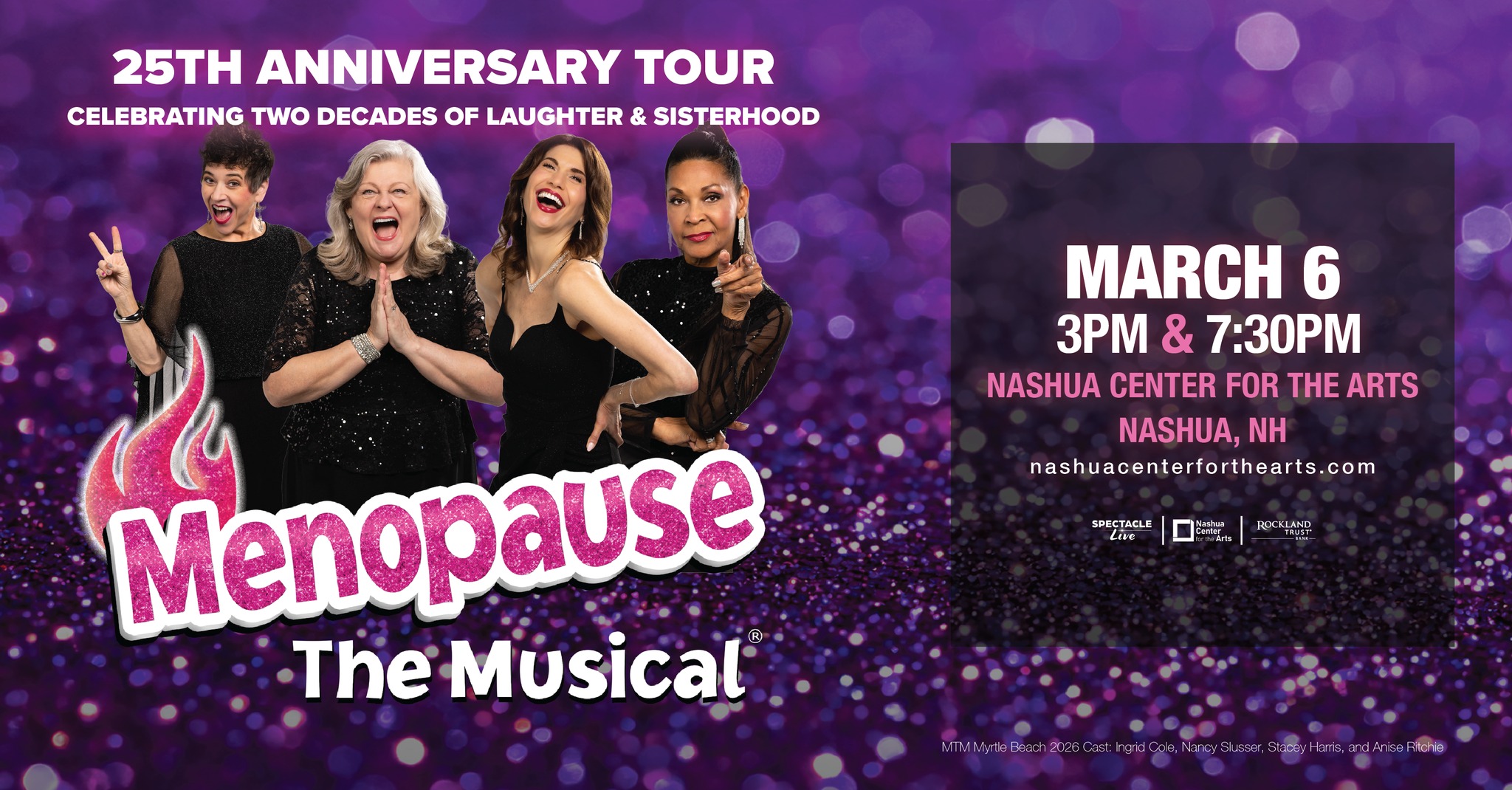 Nashua Center for the Arts Facebook ad: Menopause The Musical