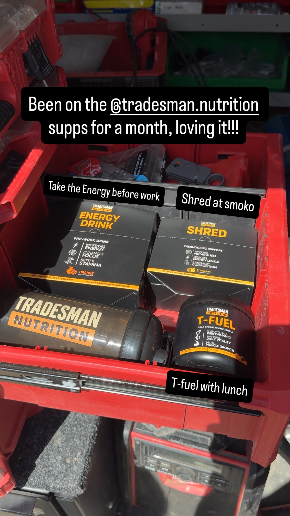Tradesman Nutrition Facebook ad