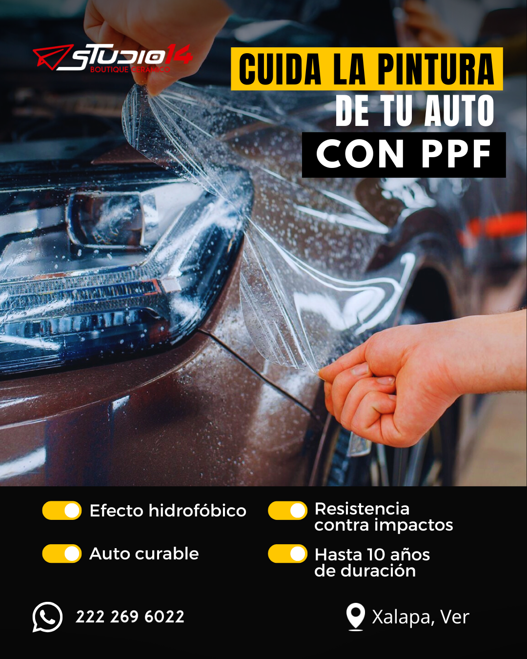STUDIO14 Facebook ad: Lo mejor para tu auto, garantizado
