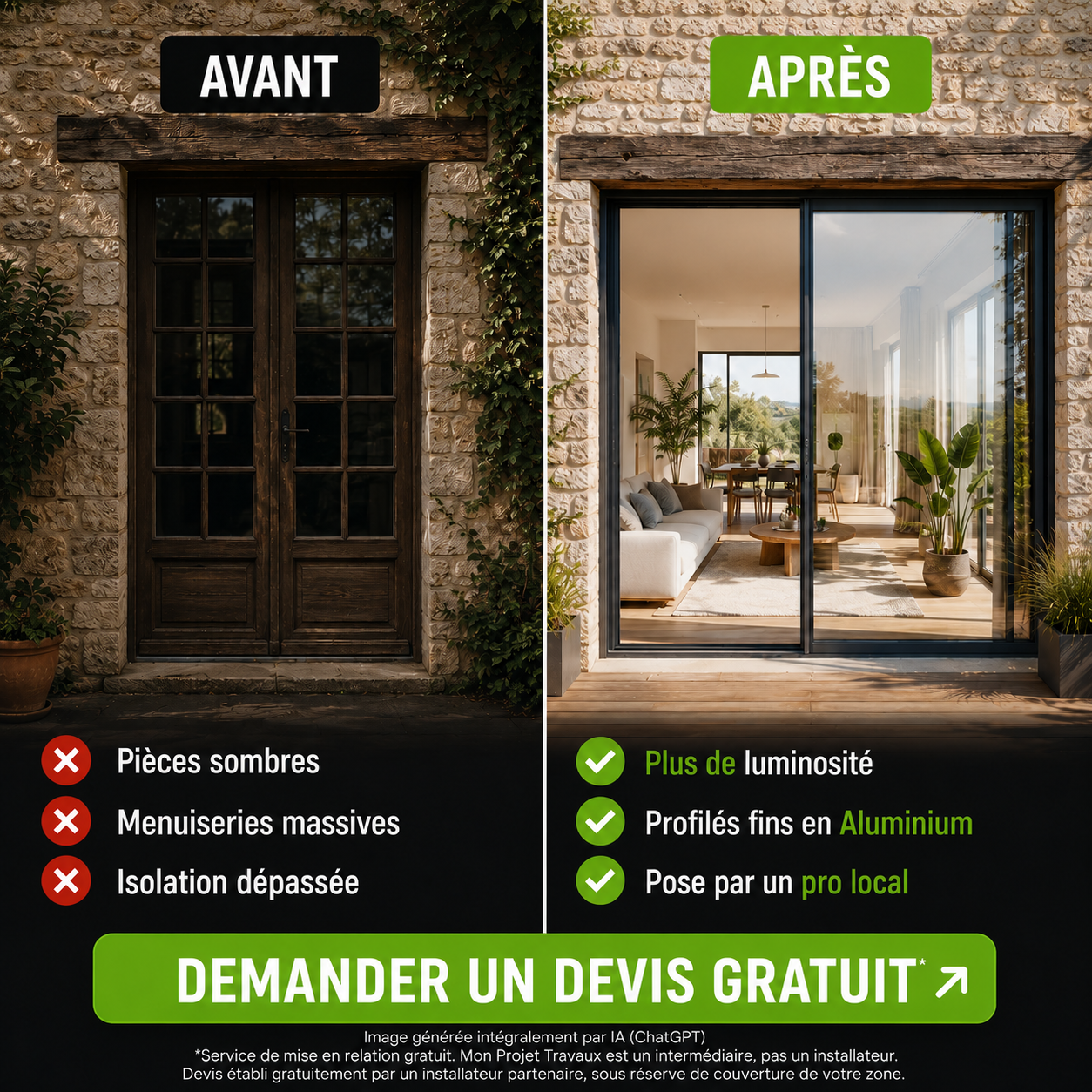 Mon Projet Travaux Facebook ad: Quel prix pour vos fenêtres en 2026?