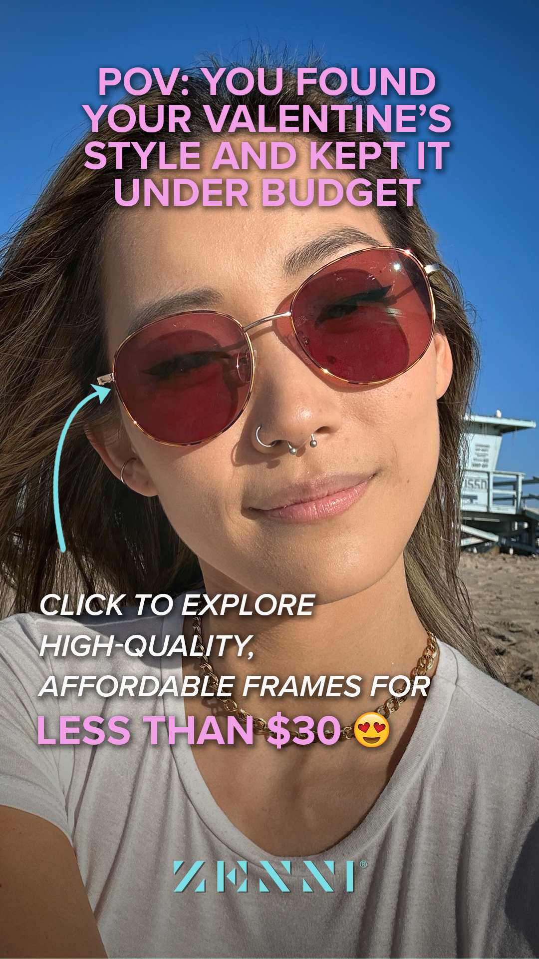 Zenni Optical Facebook ad