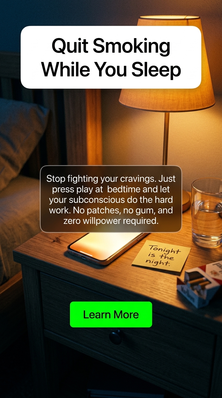 Hypnosis to Stop Smoking Facebook ad