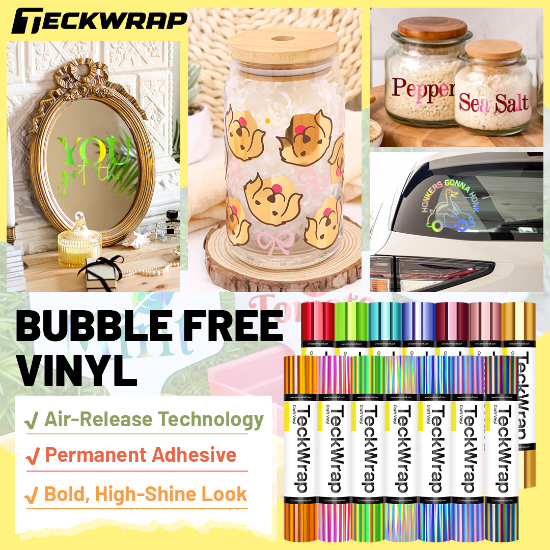 TeckWrap Craft Facebook ad: Say Goodbye to Bubbles: Get Perfect Cuts with Bubble-Free…