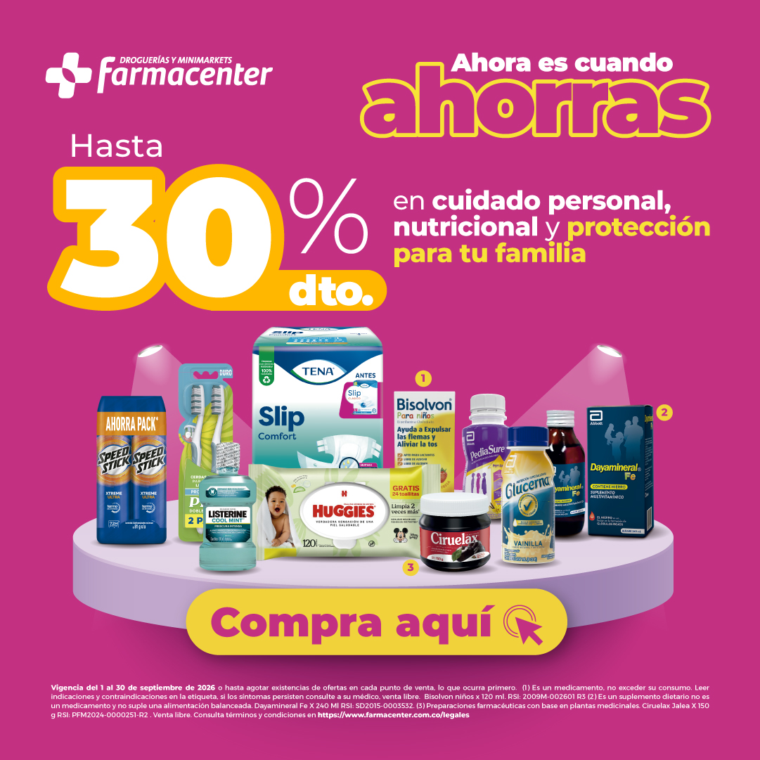 Farmacenter Facebook ad: ¡Ahora es cuando ahorras!