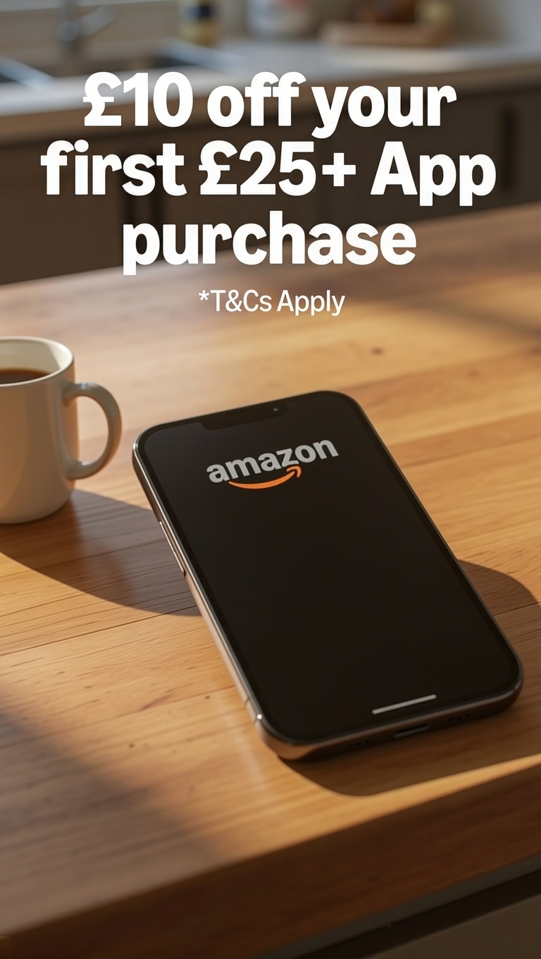 Amazon.co.uk Facebook ad: Download, Shop, Save £10 Now!