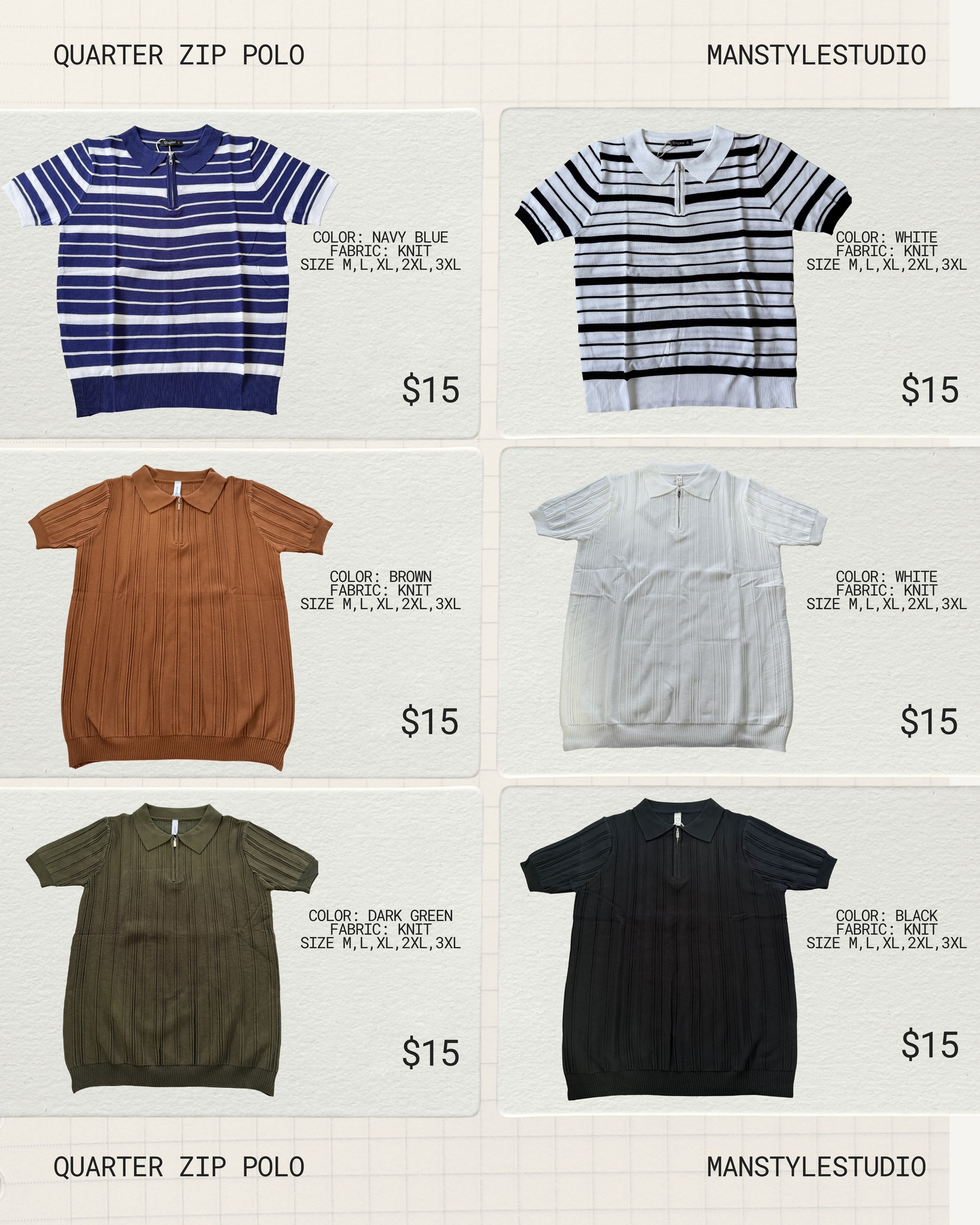 ManStyle.Cambodia Facebook ad: Men's Knit Polo Collection ស្តុកថ្មី ទាន់សម័យបំផុត!