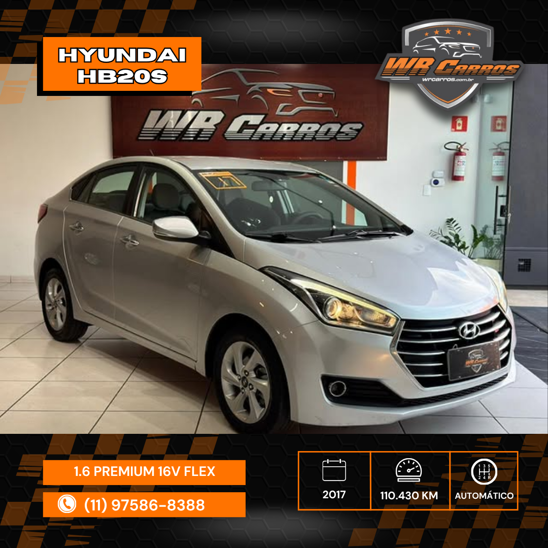 WR Carros Facebook ad: HYUNDAI HB20S 1.6 PREMIUM 16V, 2017