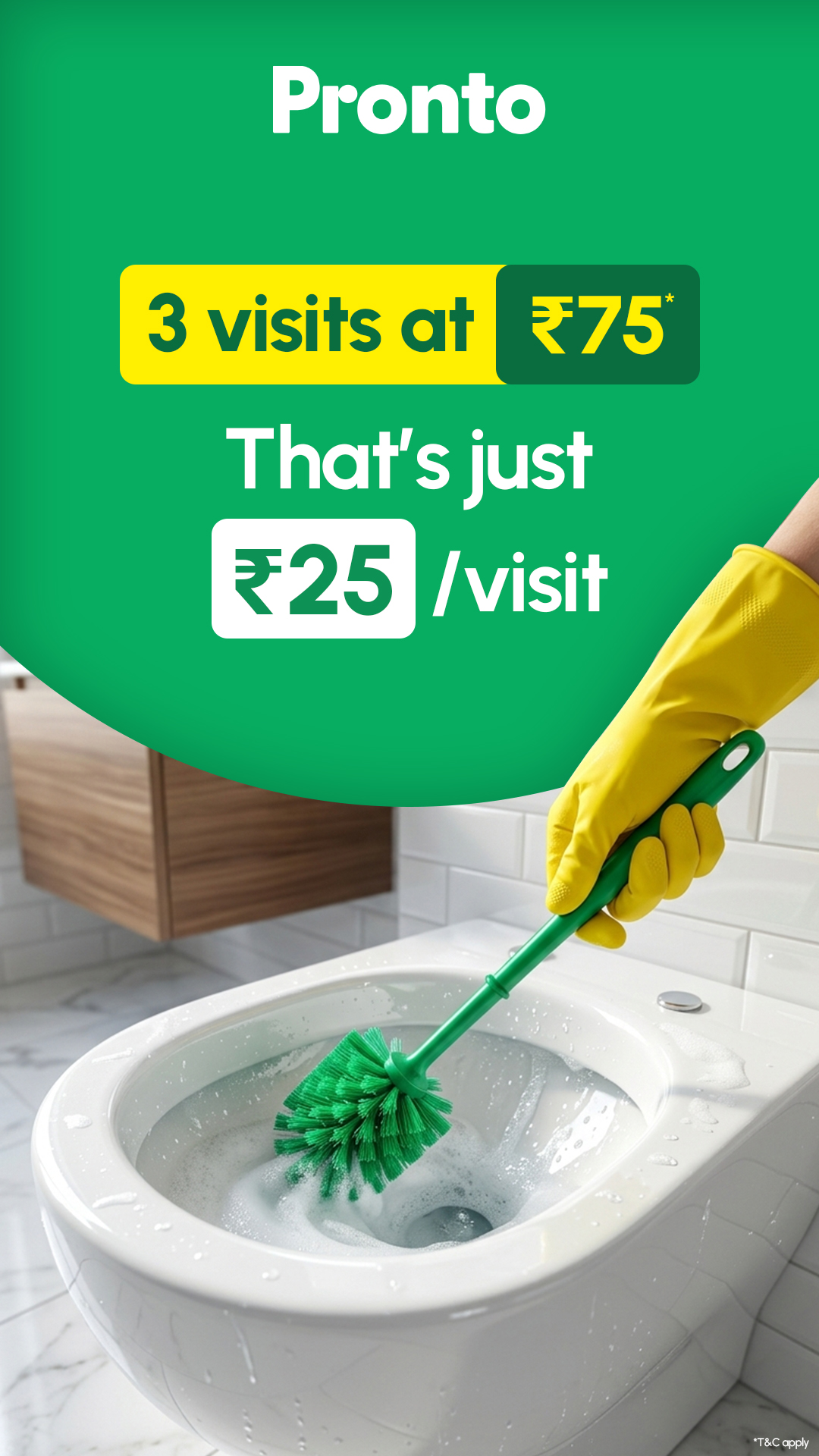 Pronto - India's 10 Minute Home Services App Facebook ad