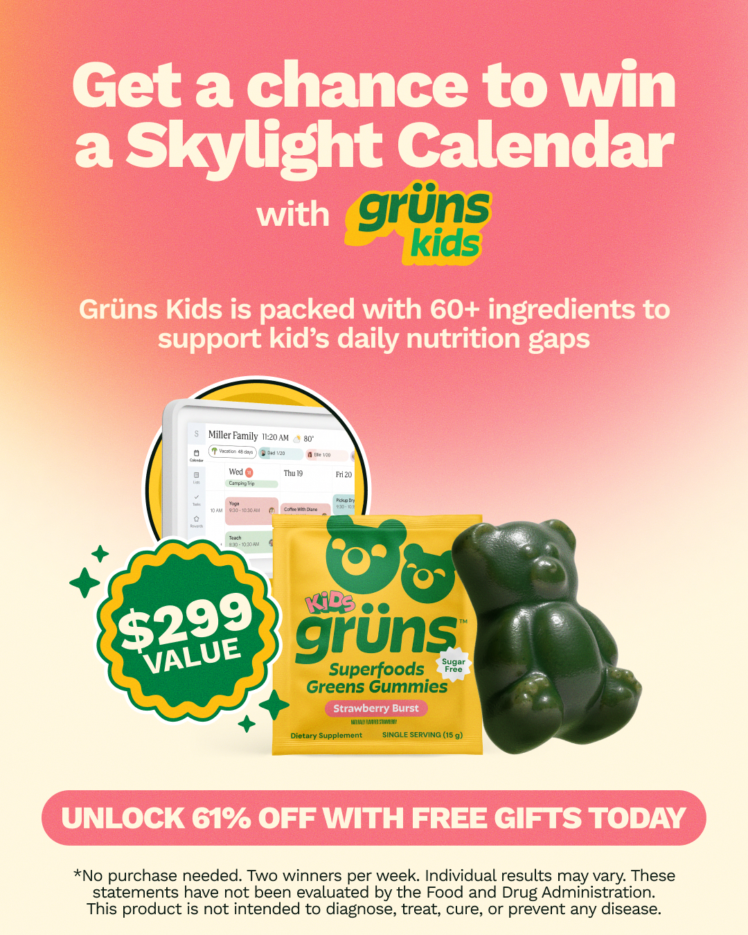 Grüns Kids Facebook ad
