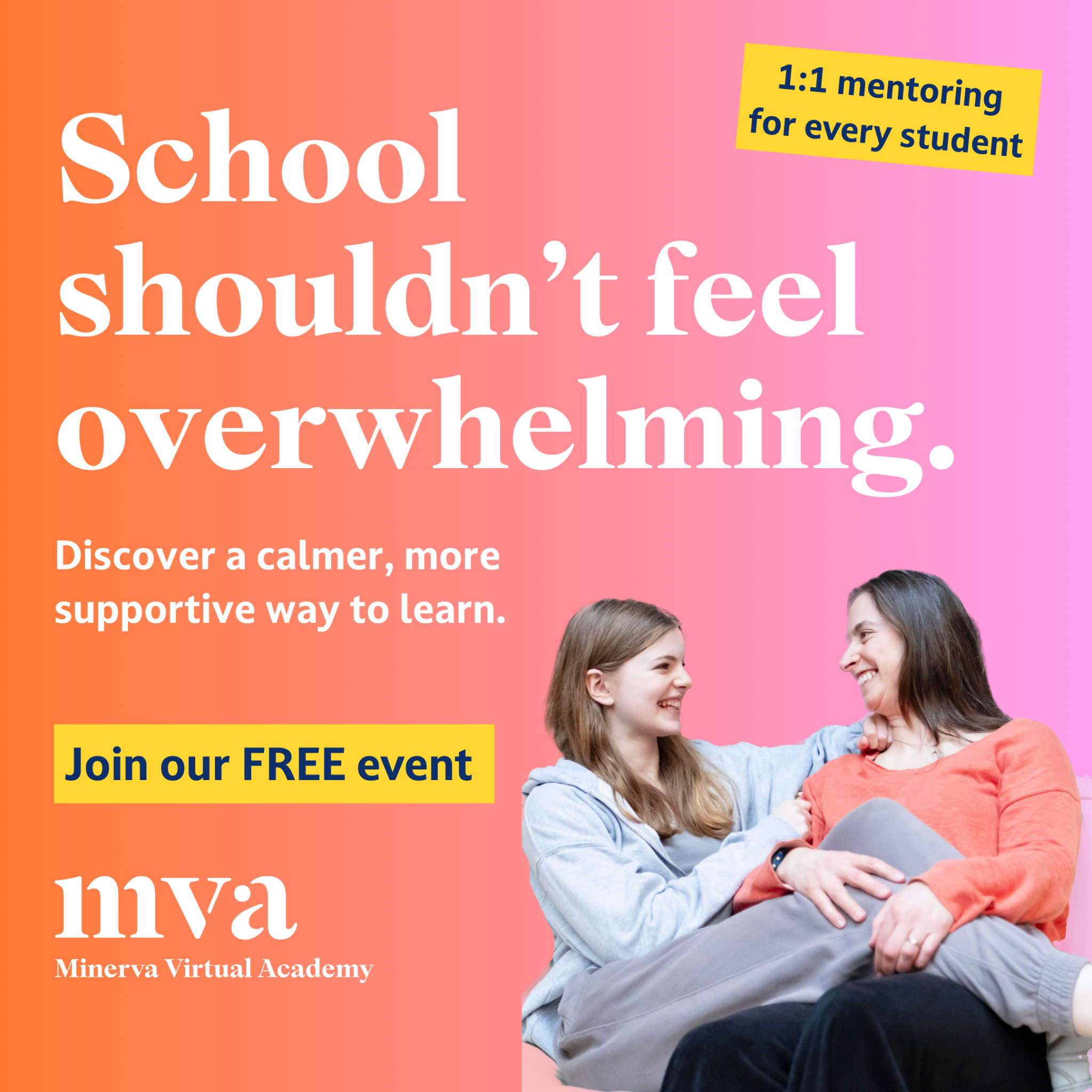 Minerva Virtual Academy Facebook ad from Mar 27, 2026